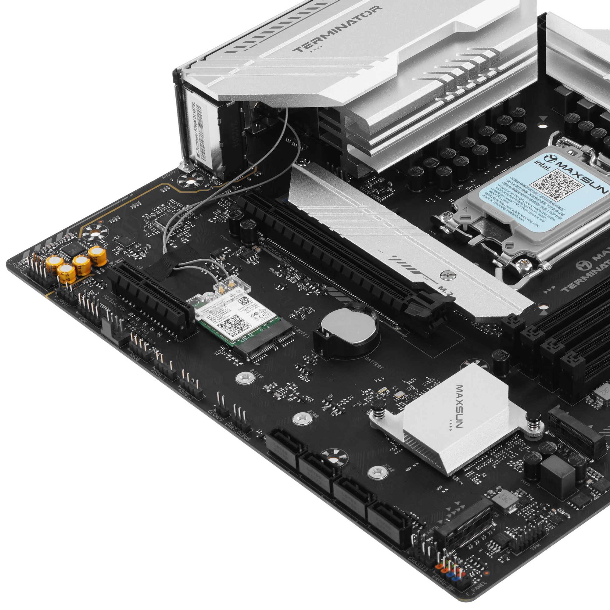 Материнская плата Maxsun Terminator B760M D4 WIFI6E, LGA 1700, Intel B760, 4xDDR4, 4xSATA, 3xM.2, 1x