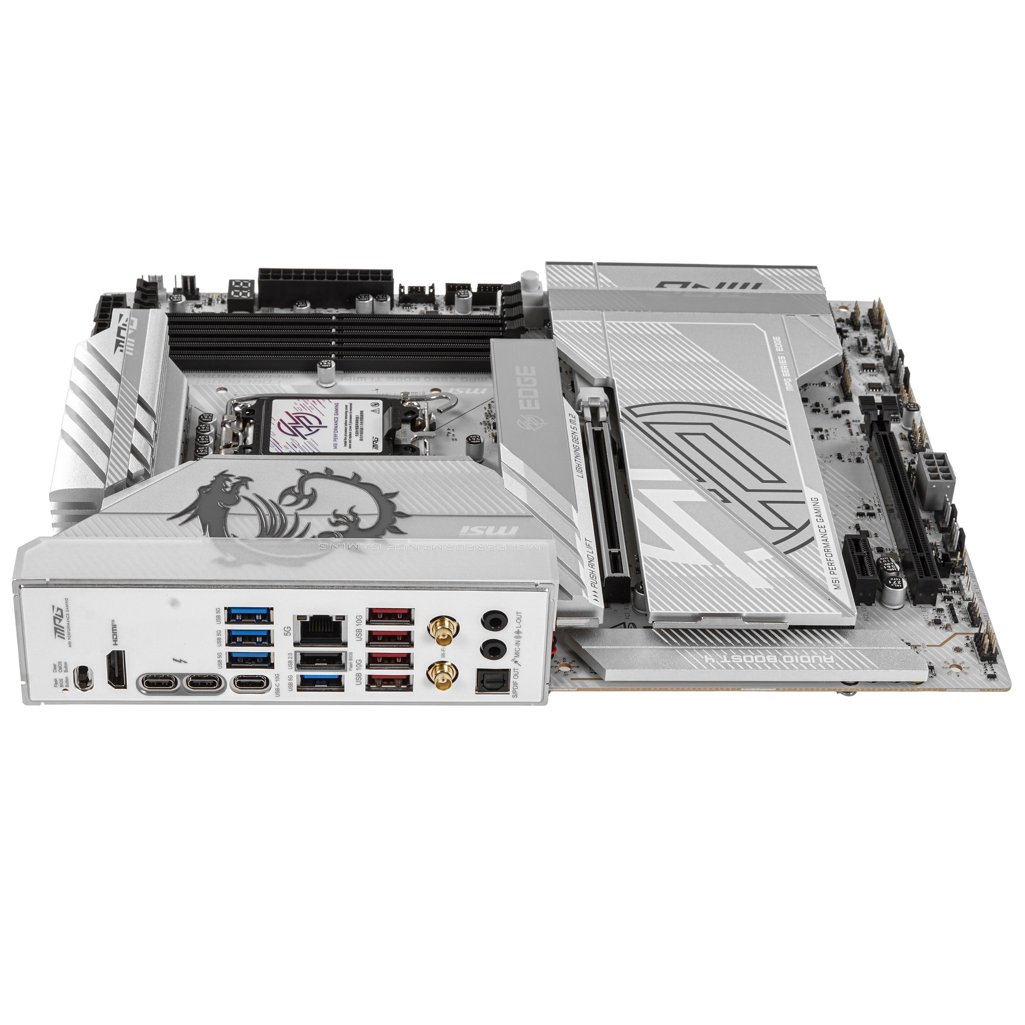 Материнская плата MSI MPG Z890 EDGE TI WIFI, LGA 1851, Intel Z890, 4xDDR5, 4xSATA, 5xM.2, 1xPCIe 5.0