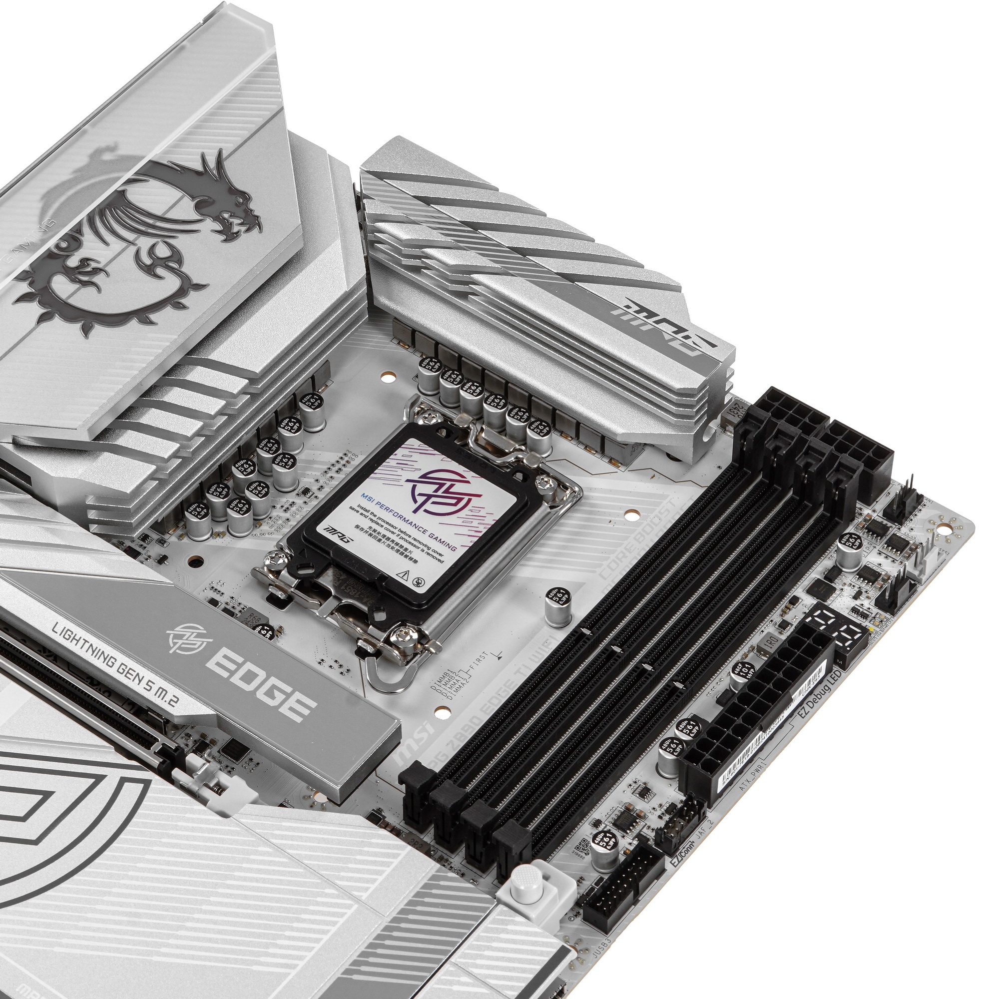 Материнская плата MSI MPG Z890 EDGE TI WIFI, LGA 1851, Intel Z890, 4xDDR5, 4xSATA, 5xM.2, 1xPCIe 5.0