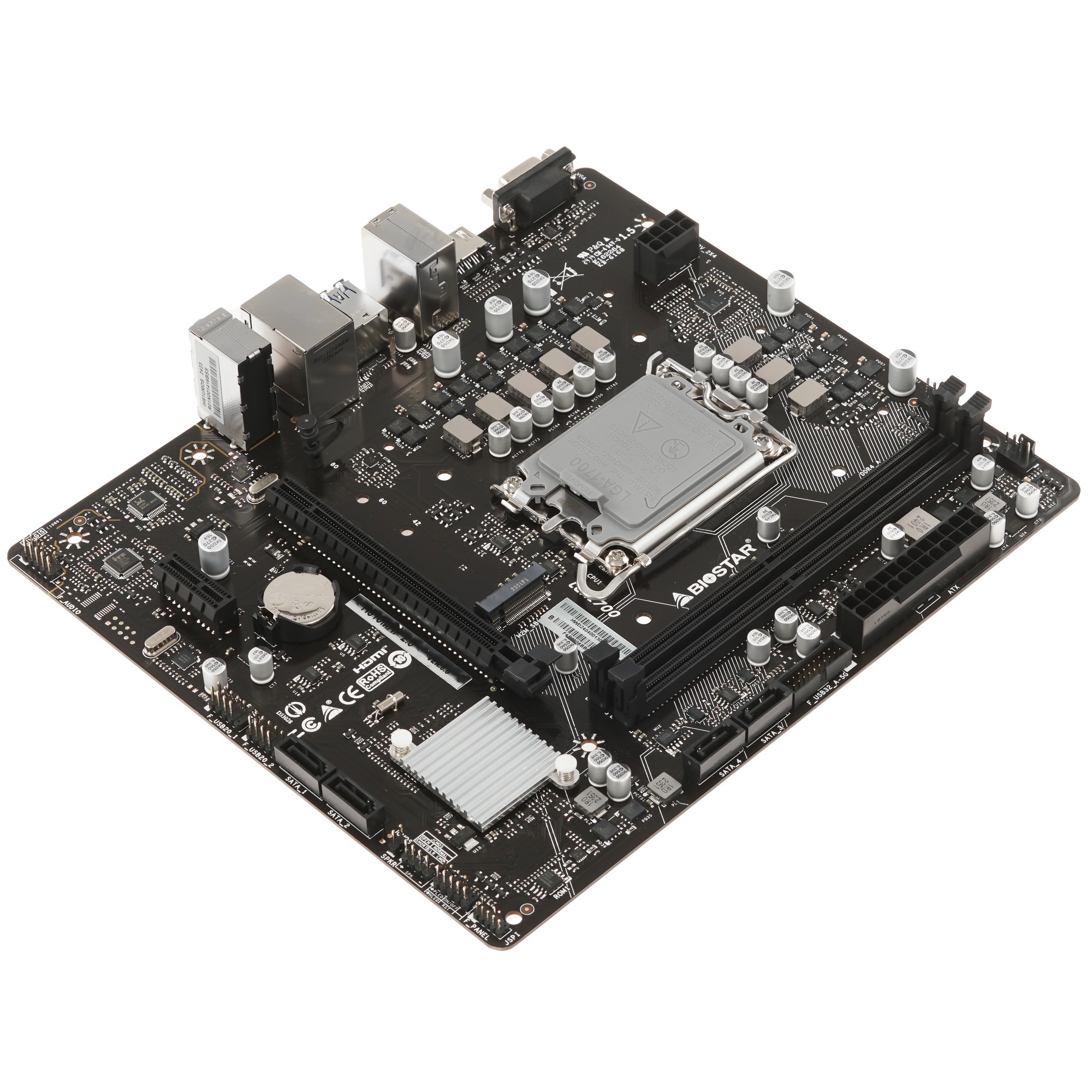 Материнская плата Biostar H610MHP 2.0, LGA 1700, Intel H610, 2xDDR4, 4xSATA, 1xM.2, 1xPCIe 4.0 x16,