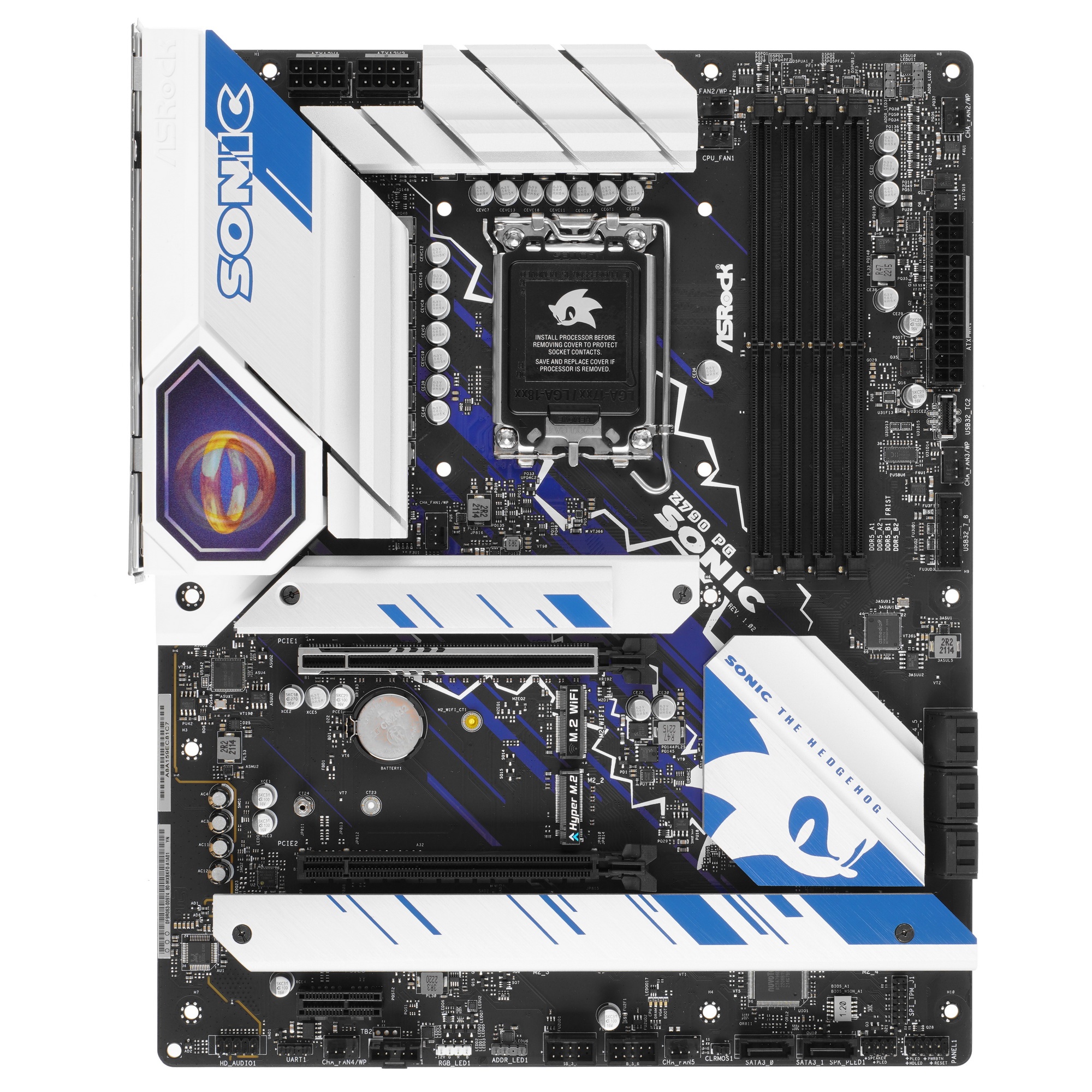 Материнская плата ASRock Z790 PG SONIC, LGA 1700, Intel Z790, 4xDDR5, 8xSATA, 5xM.2, 1xPCIe 5.0 x16,