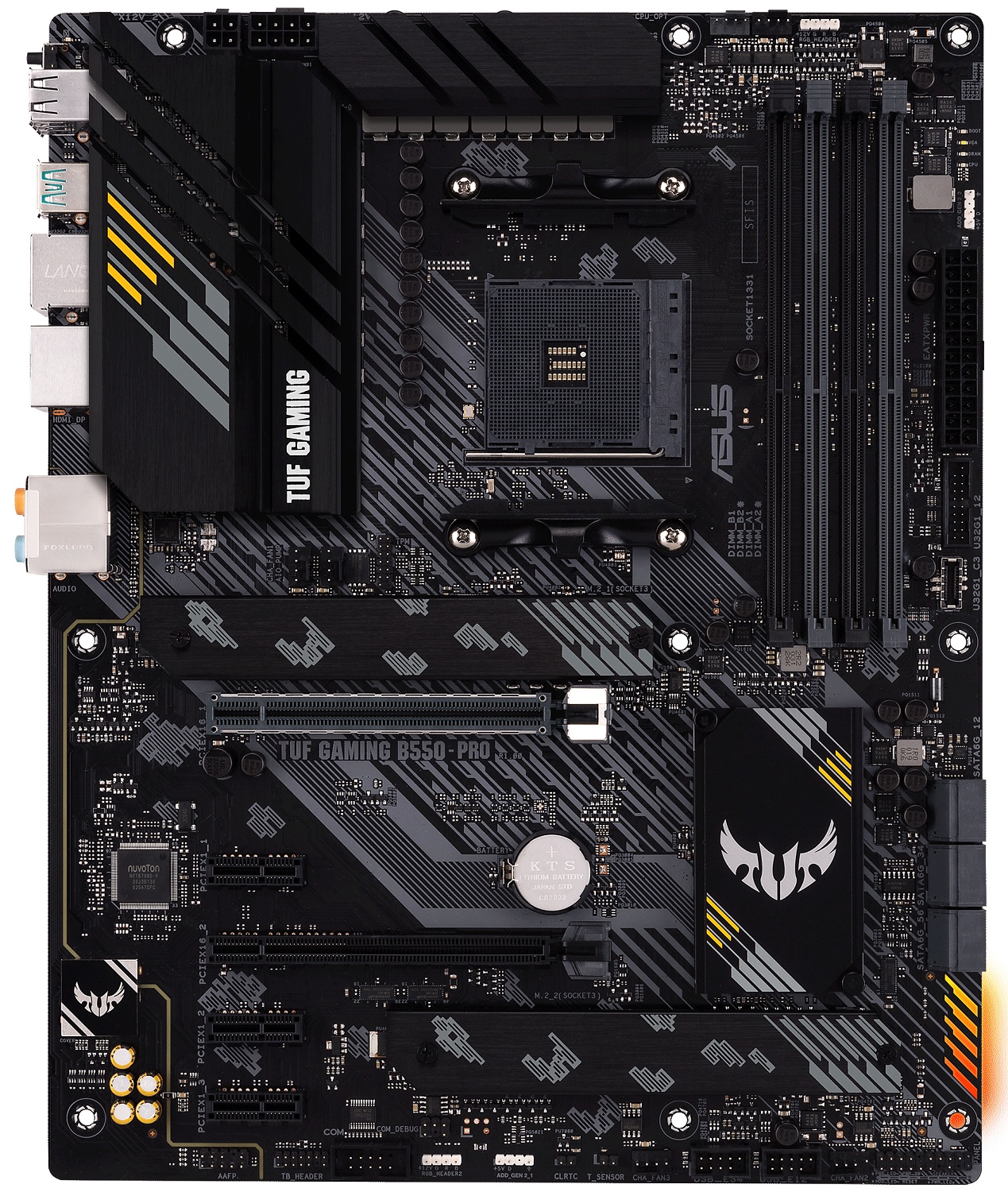Материнская плата ASUS TUF GAMING B550-PRO, AM4, AMD B550, 4xDDR4, 6xSATA, 2xM.2, 1xPCIe 4.0 x16, 1x