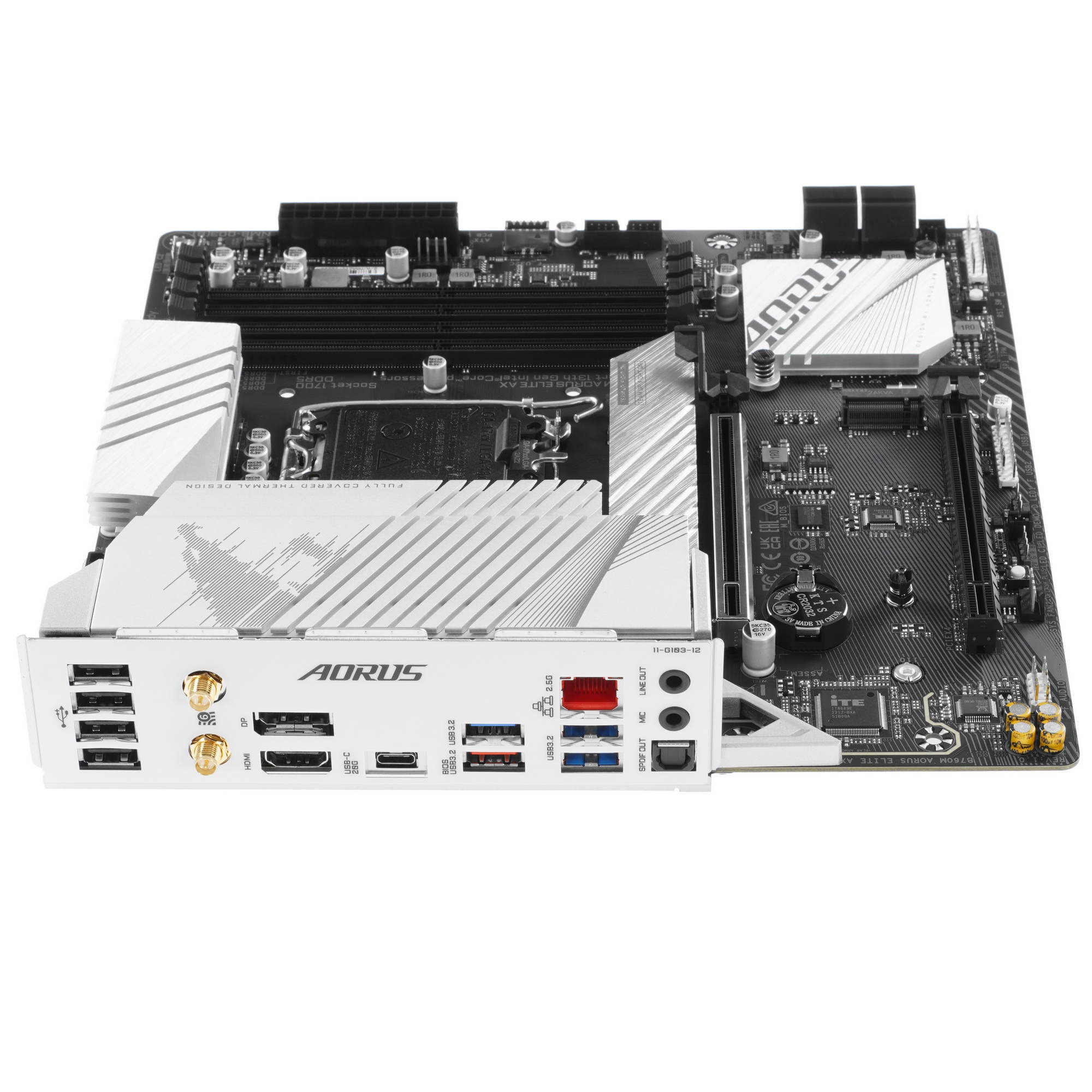 Материнская плата Gigabyte B760M AORUS ELITE AX, LGA 1700, Intel B760, 4xDDR5, 4xSATA, 2xM.2, 1xPCIe