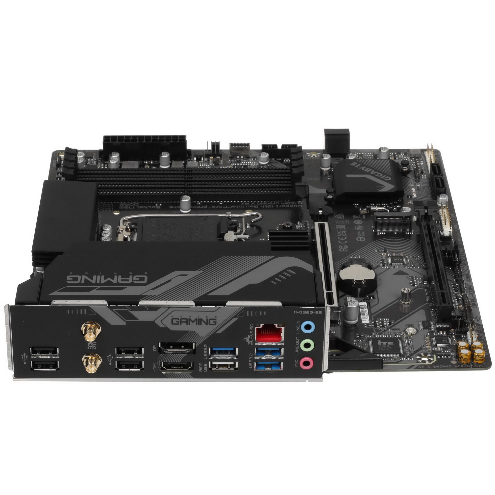 Материнская плата Gigabyte B760M GAMING X AX, LGA 1700, Intel B760, 4xDDR5, 4xSATA, 2xM.2, 1xPCIe 4.