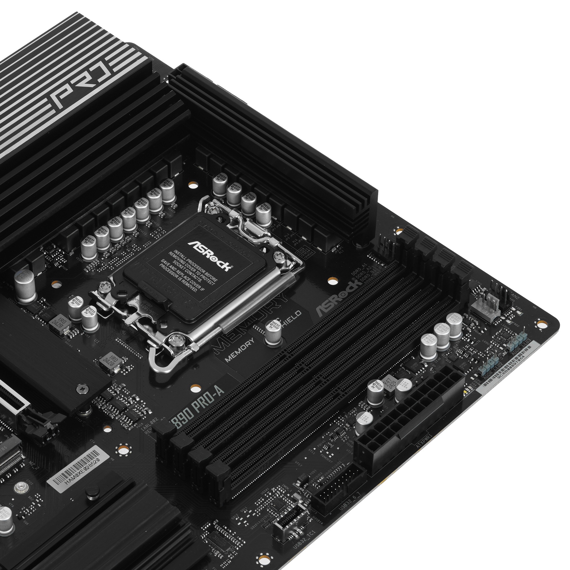 Материнская плата ASRock Z890 Pro-A WiFi, LGA 1851, Intel Z890, 4xDDR5, 4xSATA, 4xM.2, 1xPCIe 5.0 x1