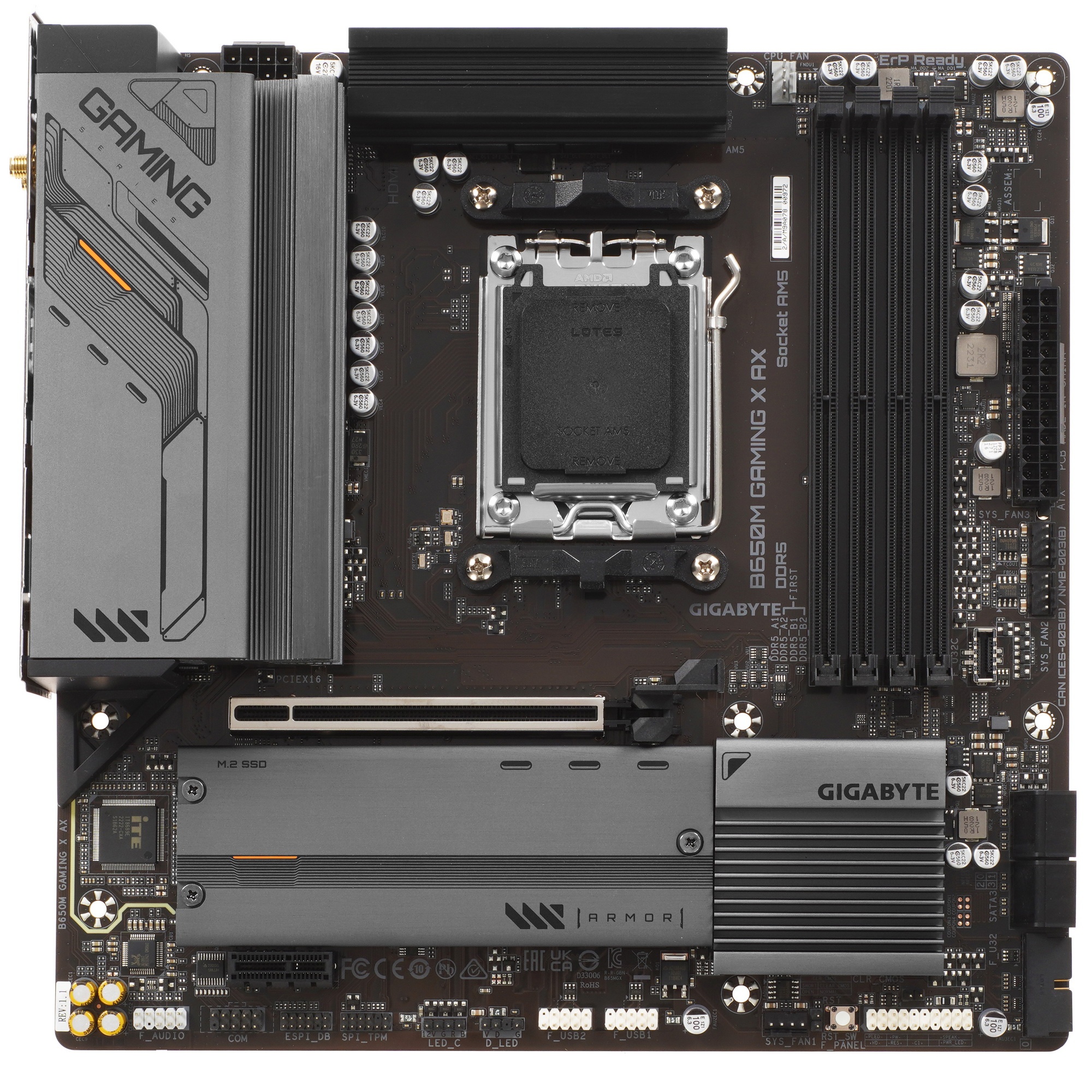 Материнская плата Gigabyte B650M GAMING X AX, AM5, AMD B650, 4xDDR5, 4xSATA, 3xM.2, 1xPCI-E 4.0 x16,