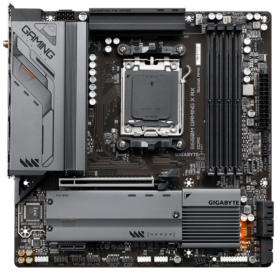 Материнская плата Gigabyte B650M GAMING X AX, AM5, AMD B650, 4xDDR5, 4xSATA, 3xM.2, 1xPCI-E 4.0 x16,