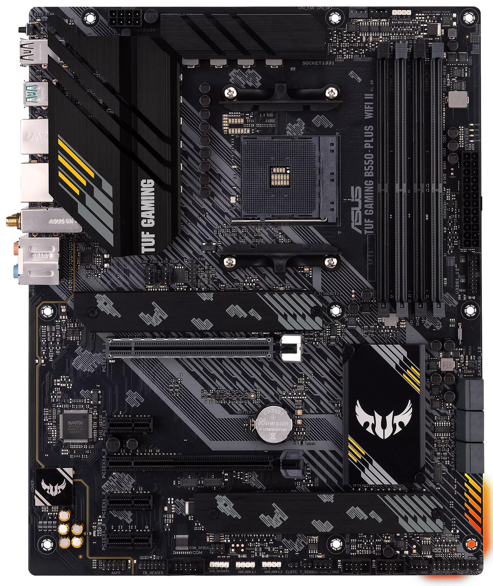Материнская плата ASUS TUF GAMING B550-PLUS WIFI II, AM4, AMD B550, 4xDDR4, 6xSATA, 2xM.2, 1xPCI-E 3