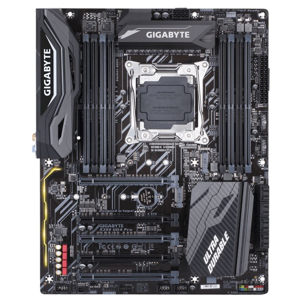 Материнская плата Gigabyte X299 UD4 Pro, Socket 2066, Intel®X299, 8xDDR4-2400, 5xPCI-Ex16, 8xSATA3,(