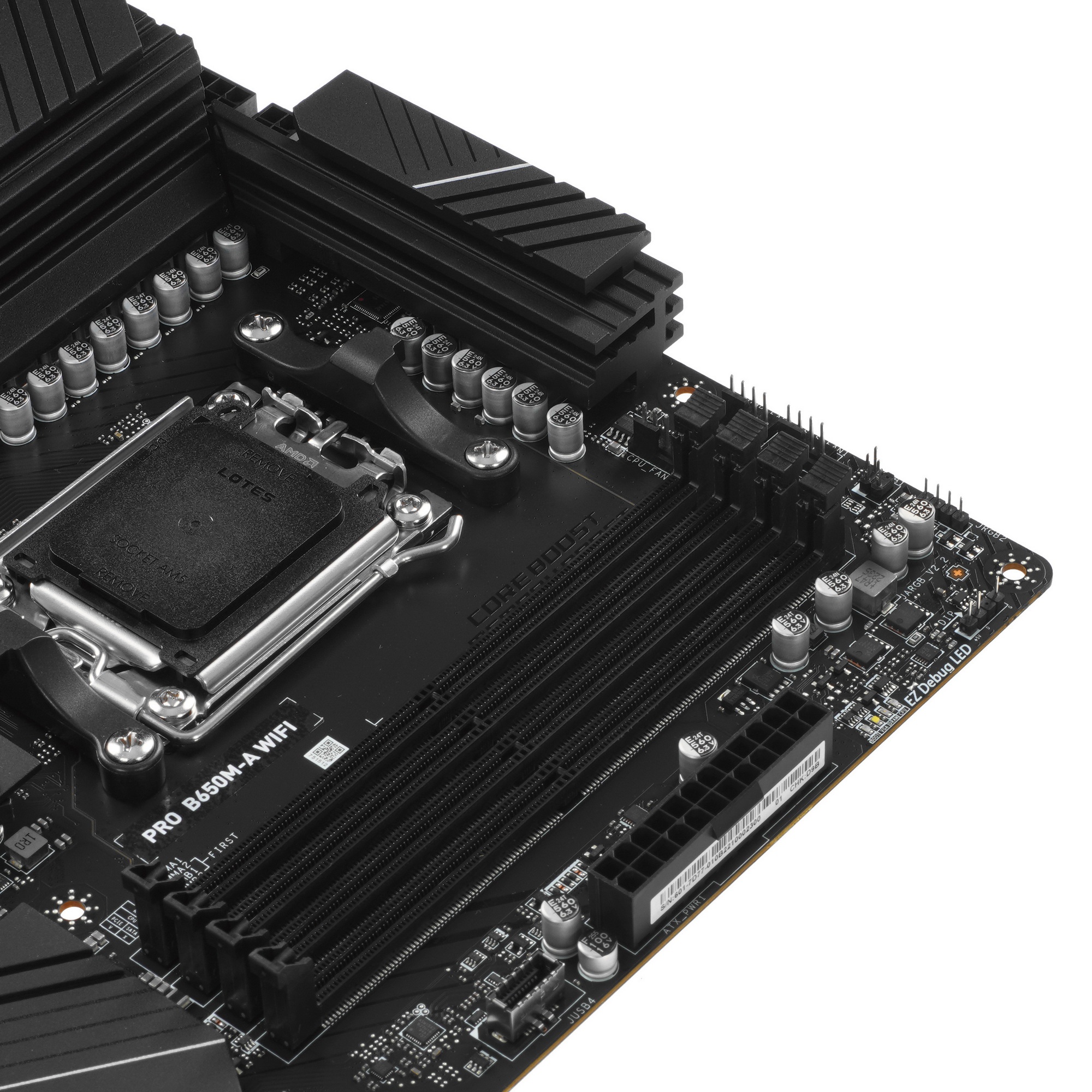 Материнская плата MSI PRO B650M-A WIFI, AM5, AMD B650, 4xDDR5, 4xSATA, 2xM.2, 1xPCI-E 4.0 x16, 1xPCI