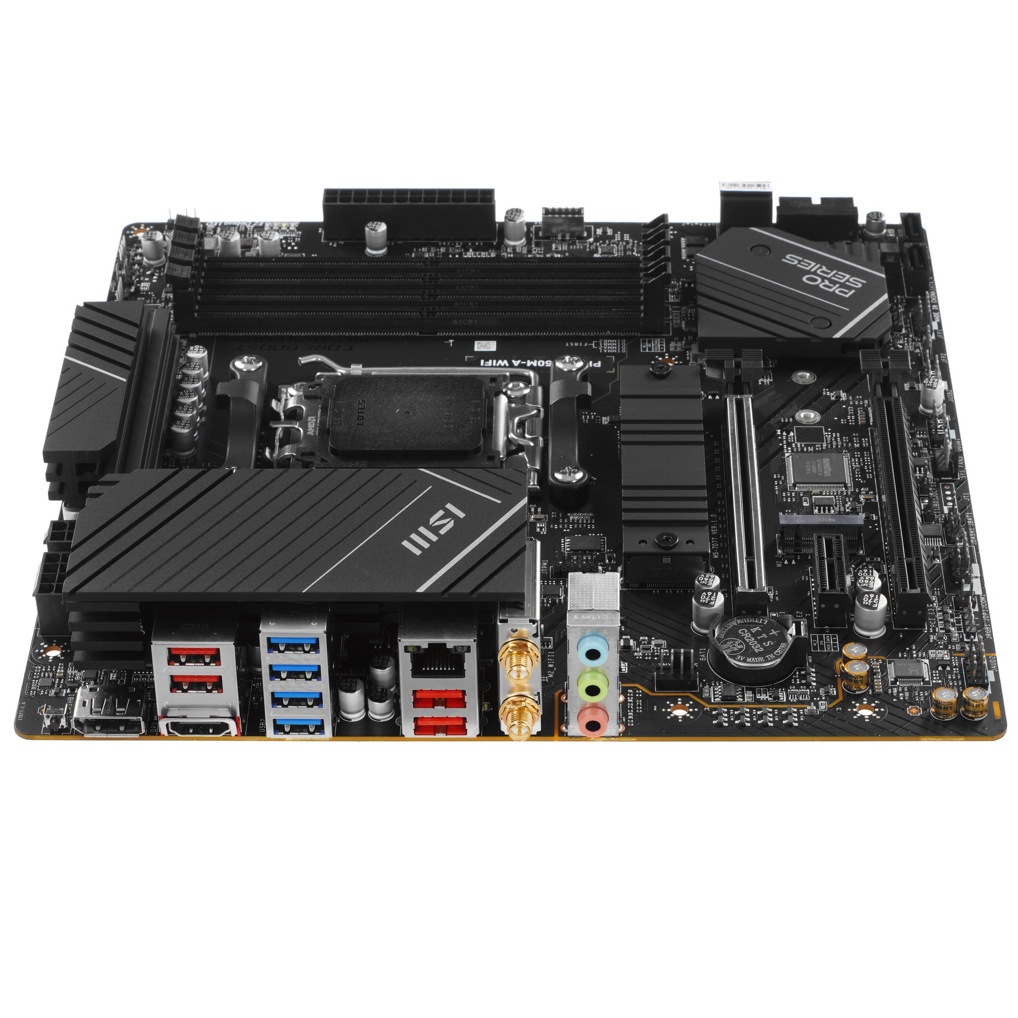Материнская плата MSI PRO B650M-A WIFI, AM5, AMD B650, 4xDDR5, 4xSATA, 2xM.2, 1xPCI-E 4.0 x16, 1xPCI
