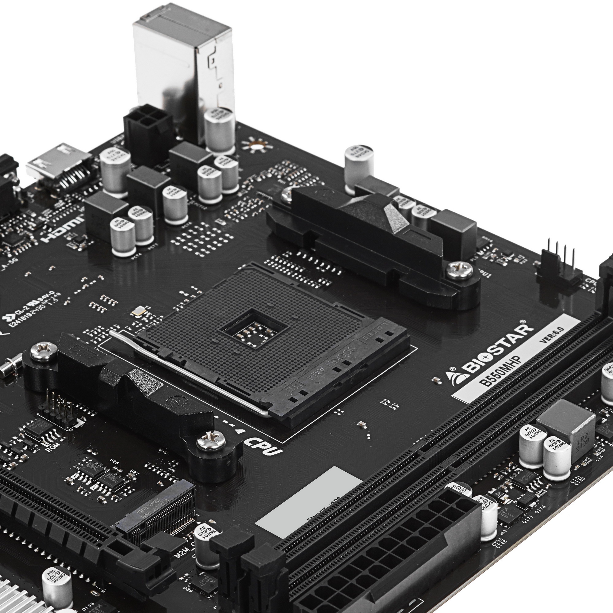Материнская плата Biostar B550MHP Soc-AM4 AMD B450 2xDDR4 mATX AC`97 8ch(7.1) GbLAN RAID+VGA+HDMI