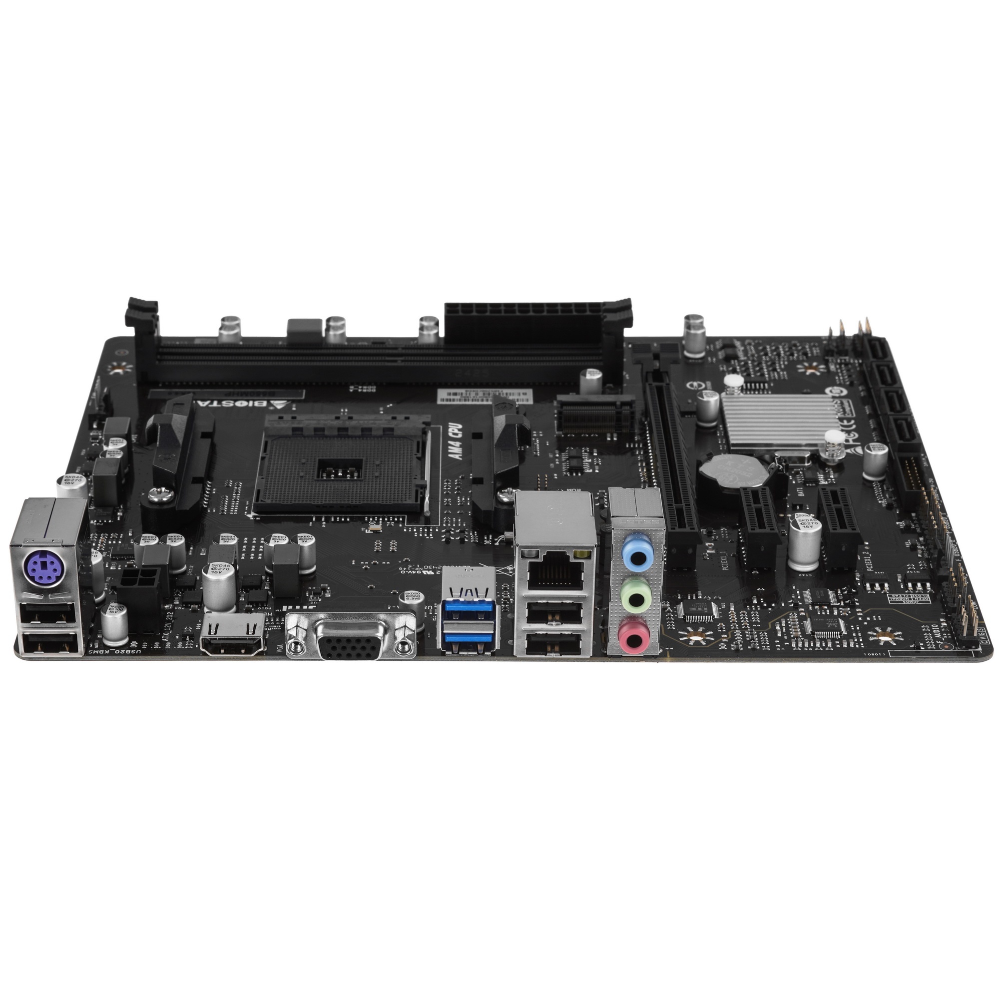 Материнская плата Biostar B550MHP Soc-AM4 AMD B450 2xDDR4 mATX AC`97 8ch(7.1) GbLAN RAID+VGA+HDMI