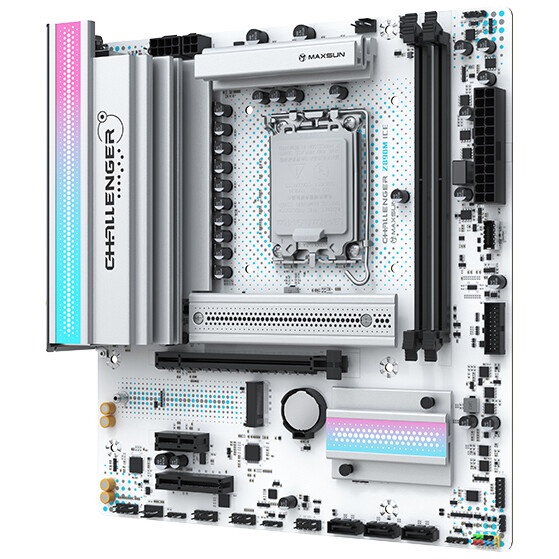 Материнская плата MAXSUN MS-Challenger Z890M WIFI ICE, LGA1851, Z890, 2*DDR5, 3*SATA3, 2*M.2, USB 3.