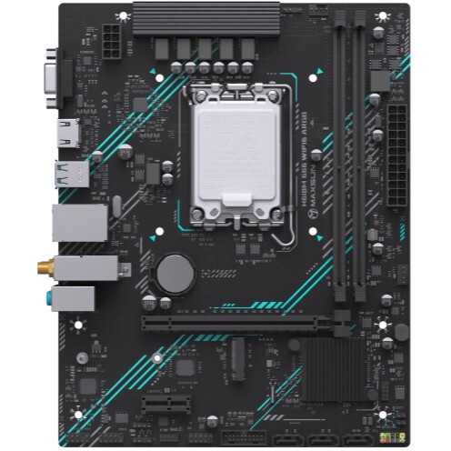 Материнская плата Maxsun H610M 666 WiFi6 ARGB, LGA 1700, Intel H610, 2xDDR4, 3xSATA, 1xM.2, 1xPCI-E