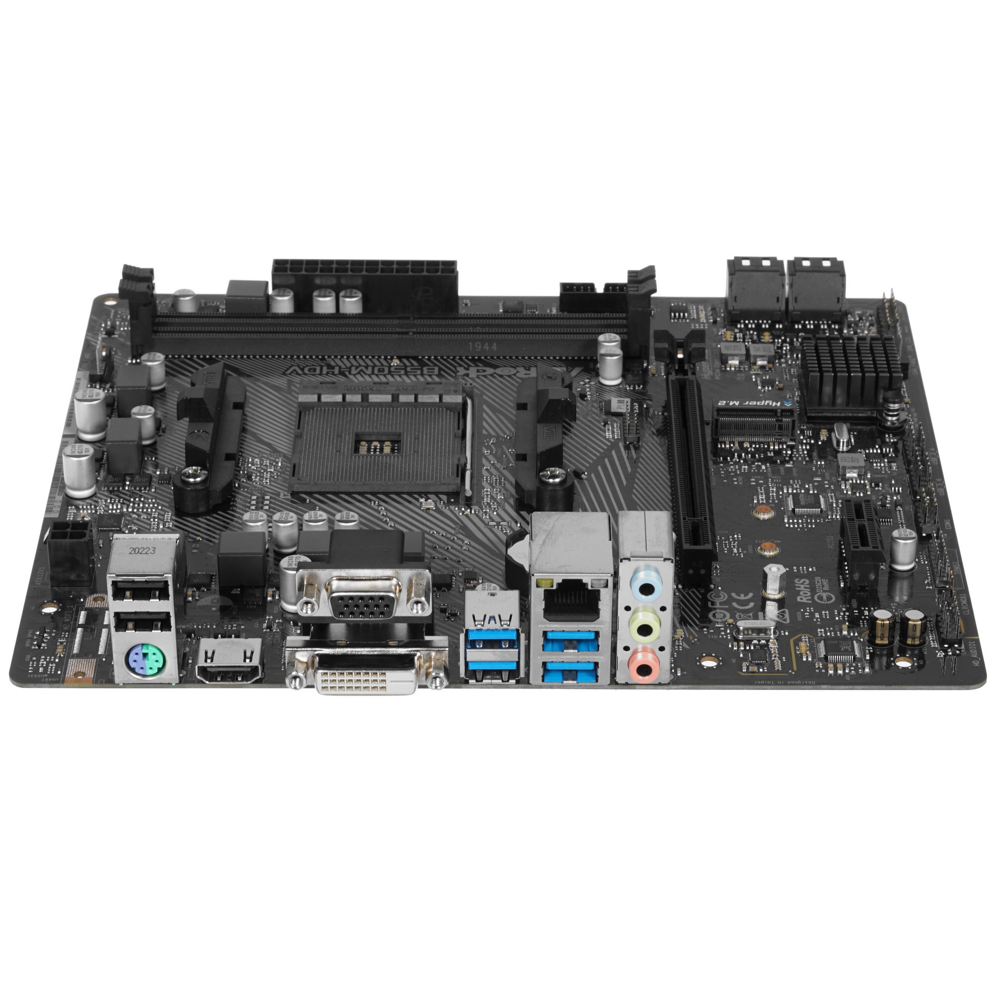Материнская плата ASRock B550M-HDV, AM4, AMD B550, 2xDDR4, 4xSATA, 1xM.2, 1xPCIe 4.0 x16, 1xDVI-D, 1