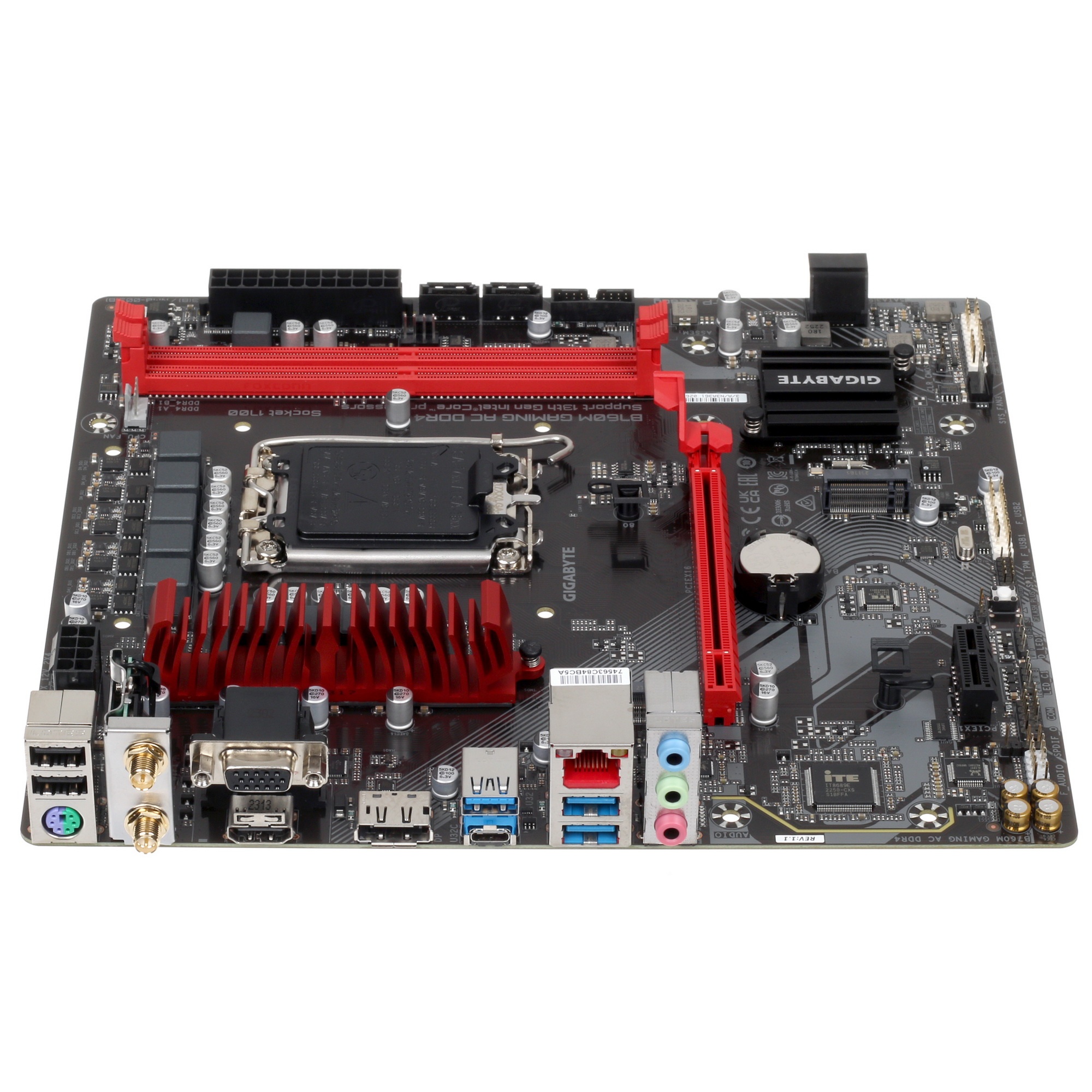Материнская плата Gigabyte B760M GAMING AC DDR4, LGA 1700, Intel B760, 2xDDR4, 4xSATA, 2xM.2, 1xPCIe