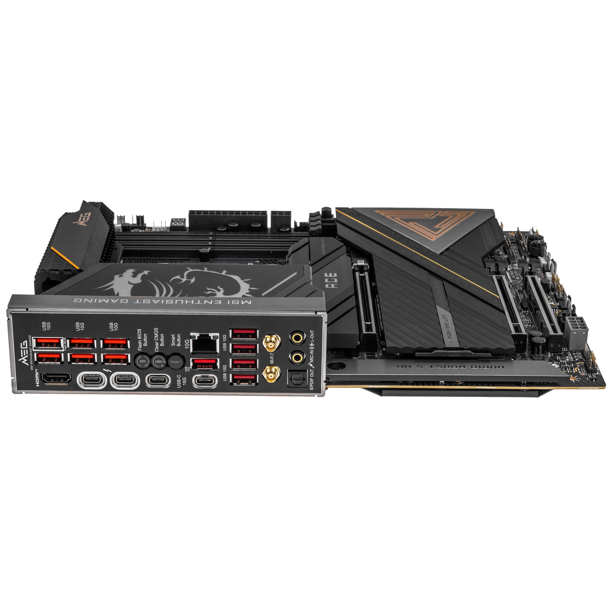 Материнская плата MSI MEG Z890 ACE, LGA 1851, Intel Z890, 4xDDR5, 4xSATA, 5xM.2, 1xPCIe 5.0 x16, 1xP