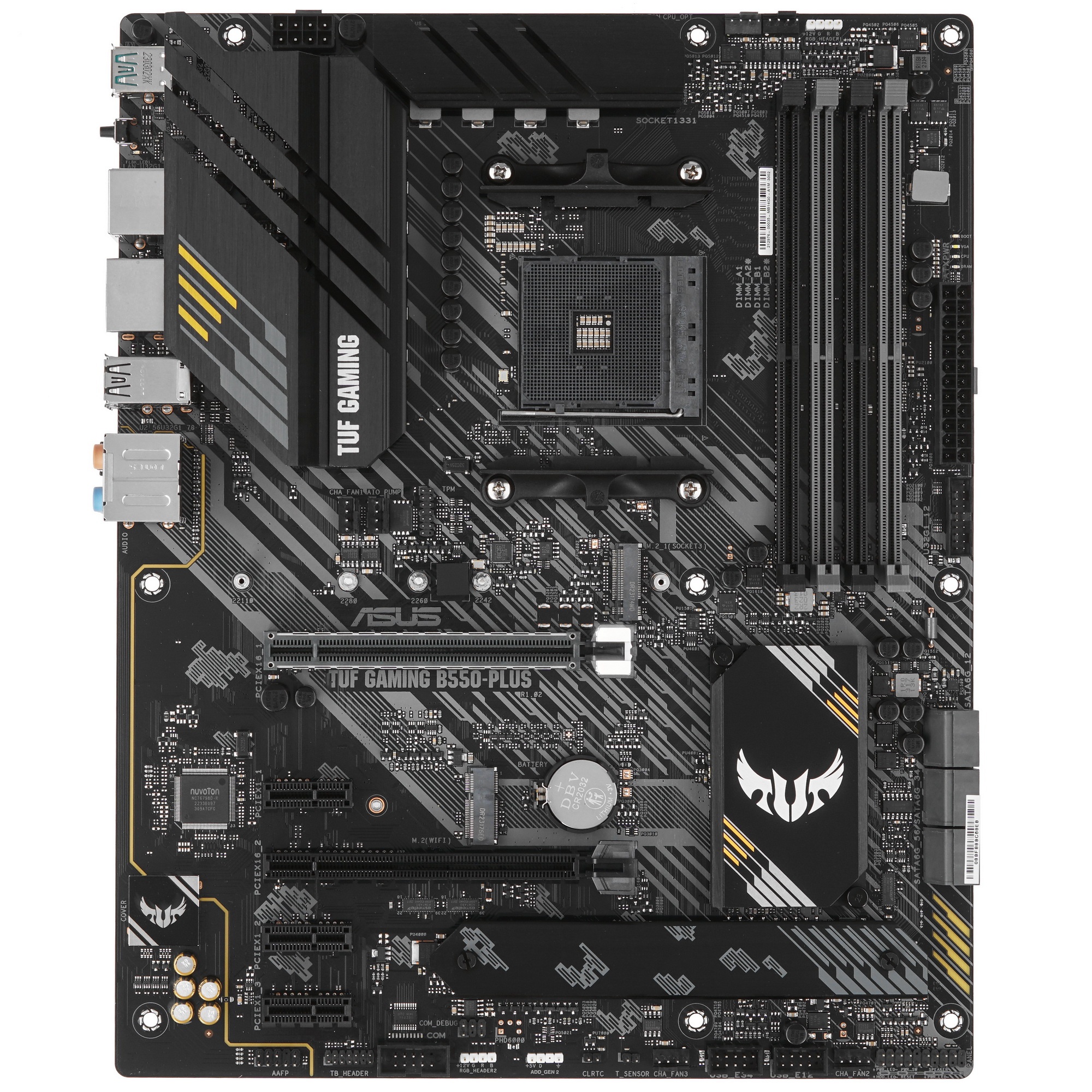 Материнская плата ASUS TUF GAMING B550-PLUS, AM4, AMD B550, 4xDDR4, 6xSATA, 2xM.2, 1xPCIe 4.0 x16, 1