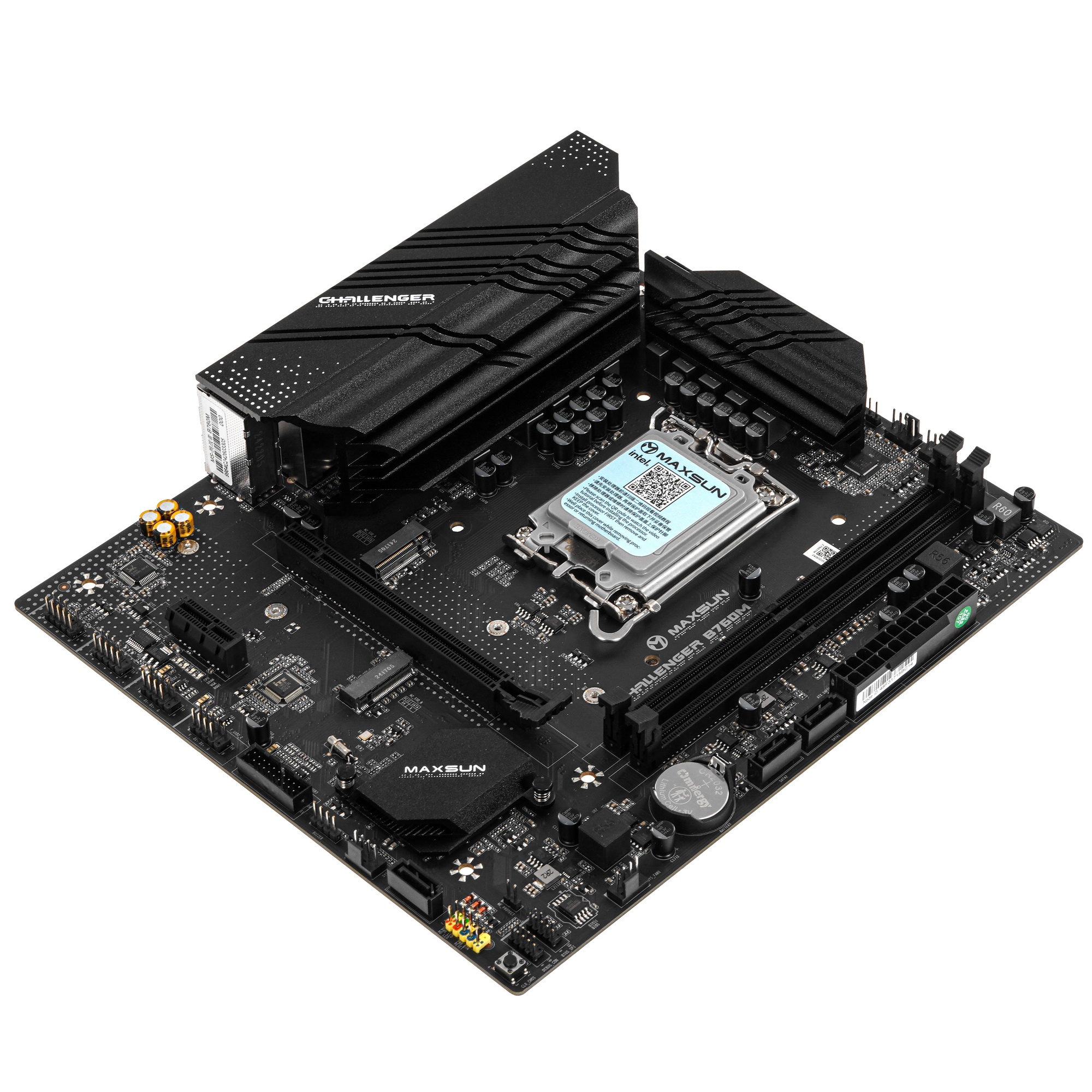 Материнская плата Maxsun Challenger B760M, LGA 1700, Intel B760, 2xDDR4, 3xSATA, 2xM.2, 1xPCIe 4.0 x