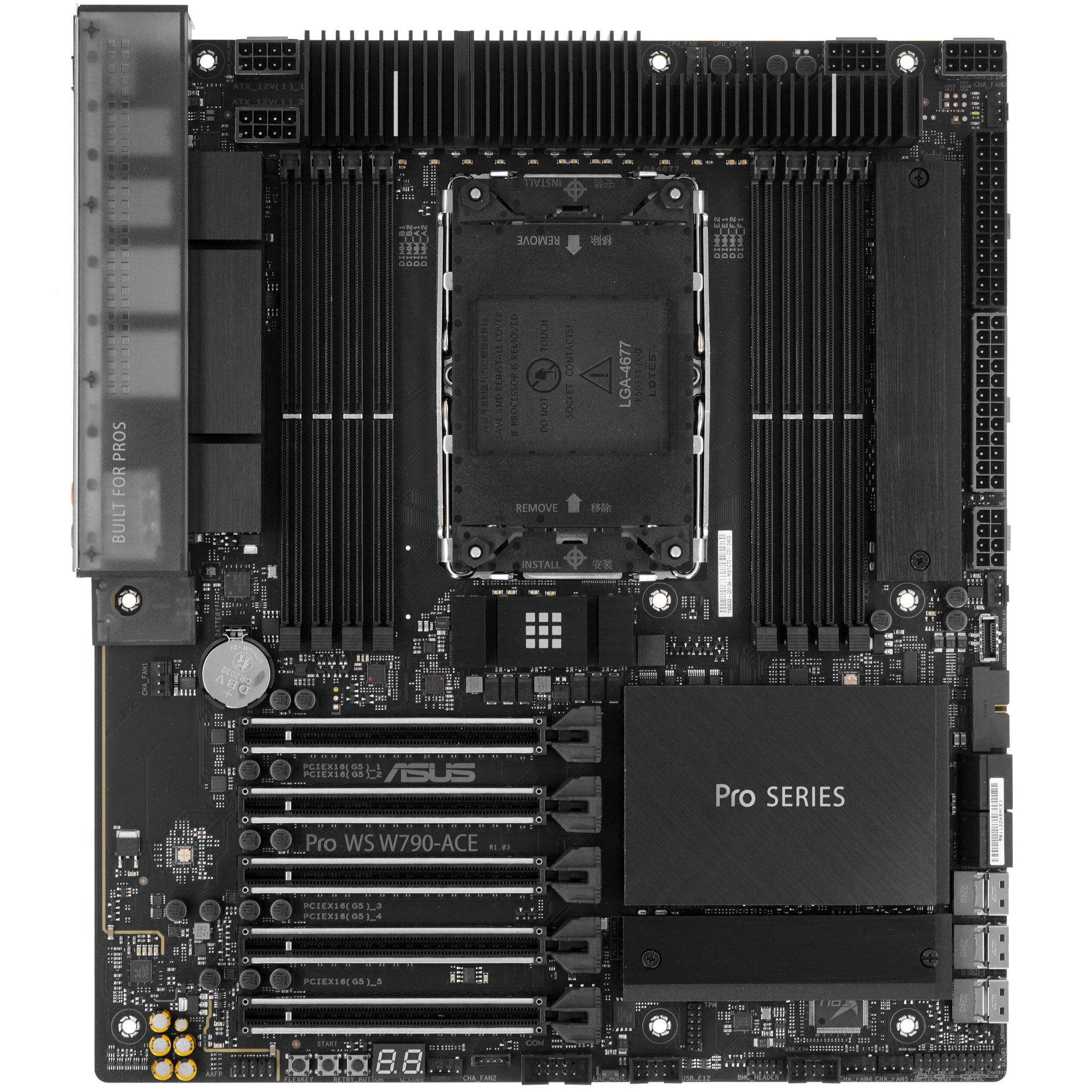 Серверная материнская плата ASUS Pro WS W790-ACE, LGA 4677, Intel W790, 8xDDR5, 4xSATA, 2xM.2, 5xPCI