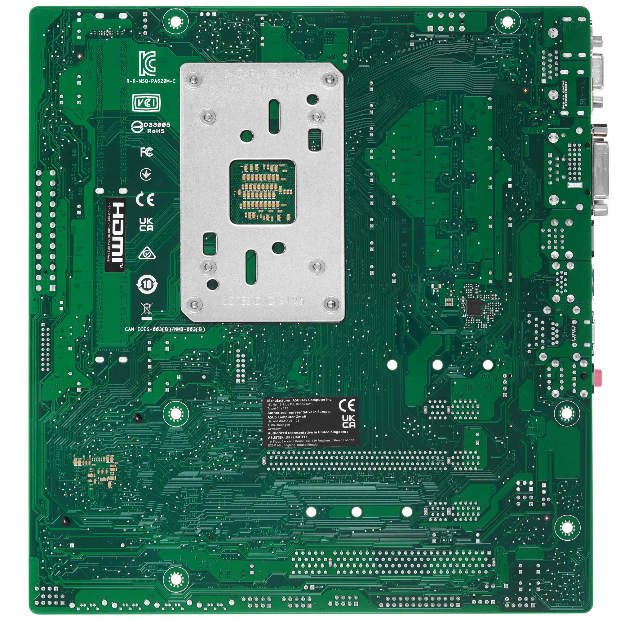 Материнская плата ASUS Pro A620M-C-CSM, AM5, AMD A620, 2xDDR5, 4xSATA, 2xM.2 PCIe 4.0 x4, 1xPCIe 4.0