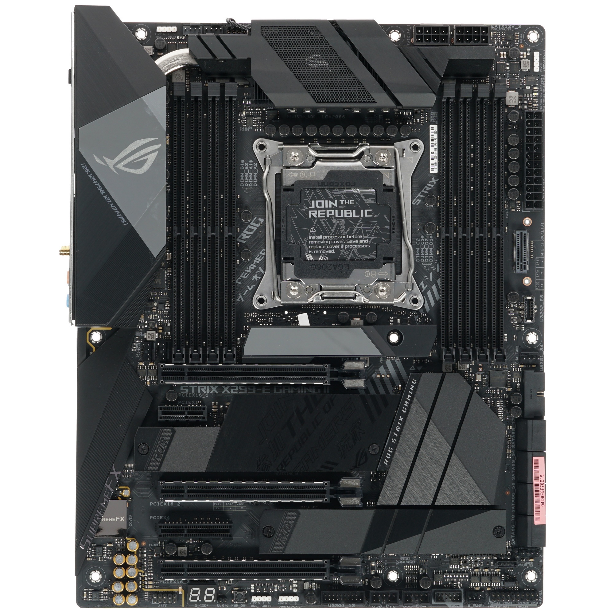 Материнская плата ASUS ROG STRIX X299-E GAMING II, LGA 2066, Intel X299, 8xDDR4, 8xSATA, 3xM.2, 1xPC