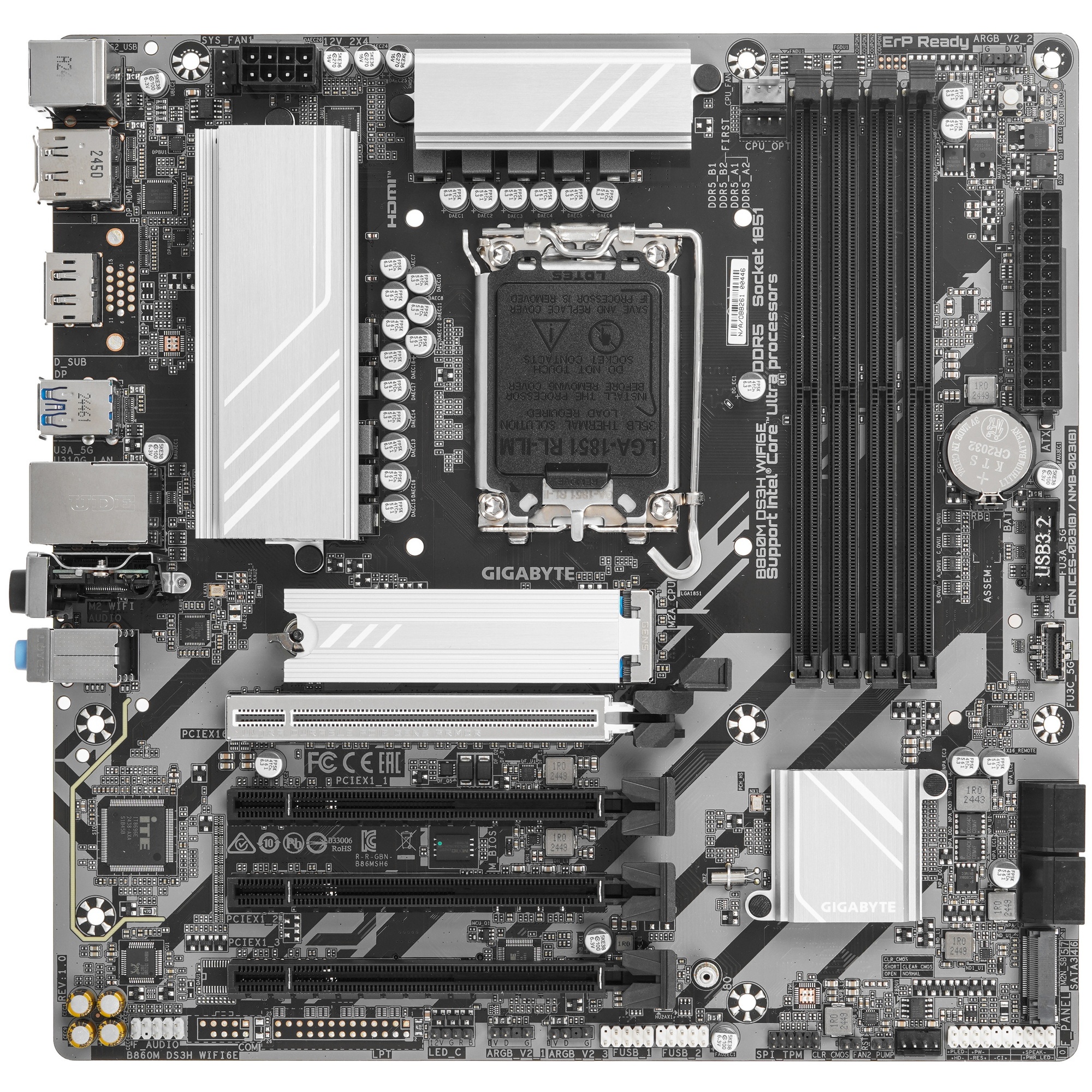 Материнская плата Gigabyte B860 S1851 MATX B860M DS3H WIFI6E