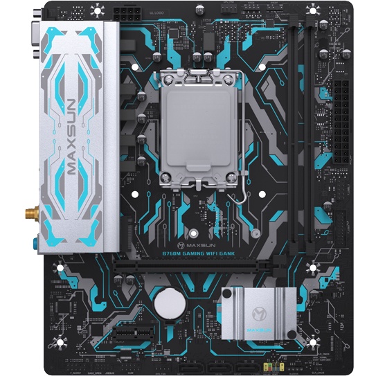 Материнская плата Maxsun MS-B760M GAMING WIFI GANK V2, LGA 1700, Intel B760, 2xDDR5, 4xSATA, 1xM.2,