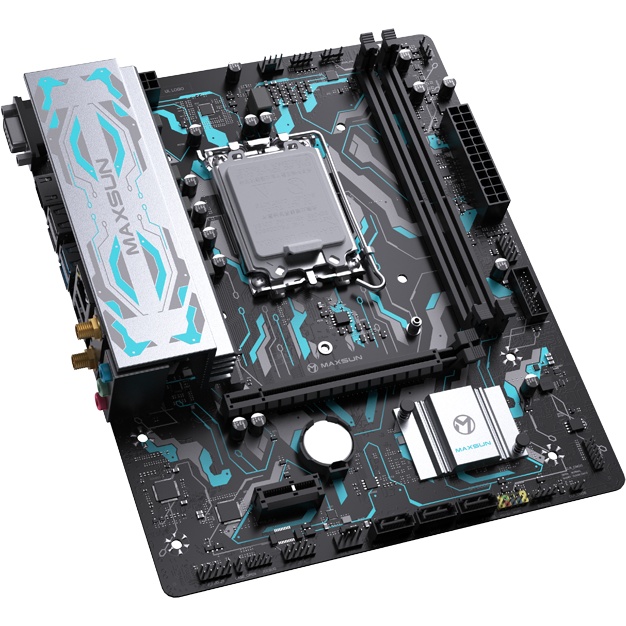 Материнская плата Maxsun MS-B760M GAMING WIFI GANK V2, LGA 1700, Intel B760, 2xDDR5, 4xSATA, 1xM.2,