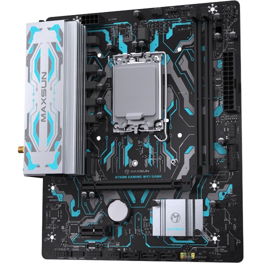 Материнская плата Maxsun MS-B760M GAMING WIFI GANK V2, LGA 1700, Intel B760, 2xDDR5, 4xSATA, 1xM.2,