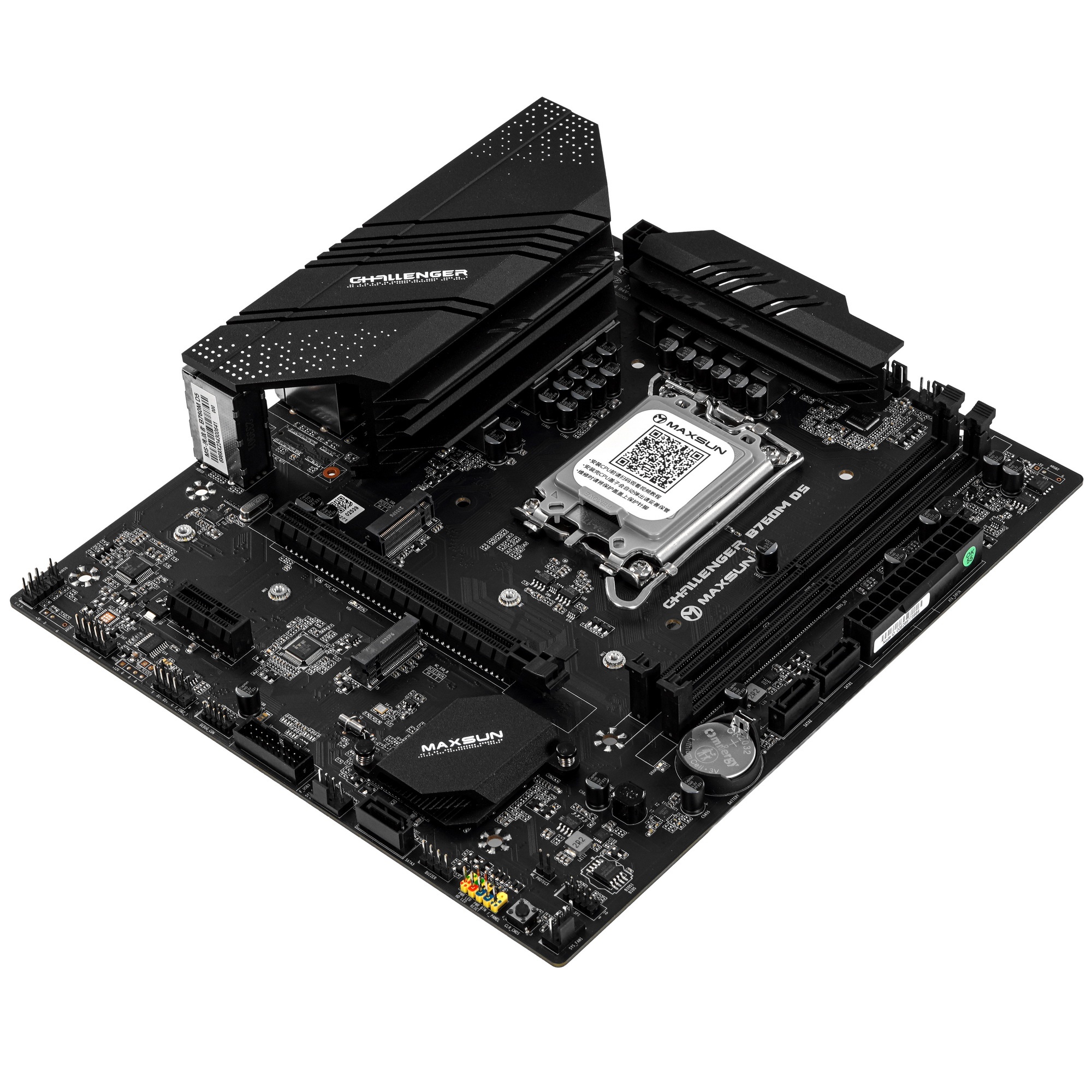Материнская плата Maxsun Challenger B760M D5 WIFI, LGA 1700, Intel B760, 2xDDR5, 3xSATA, 2xM.2, 1xPC