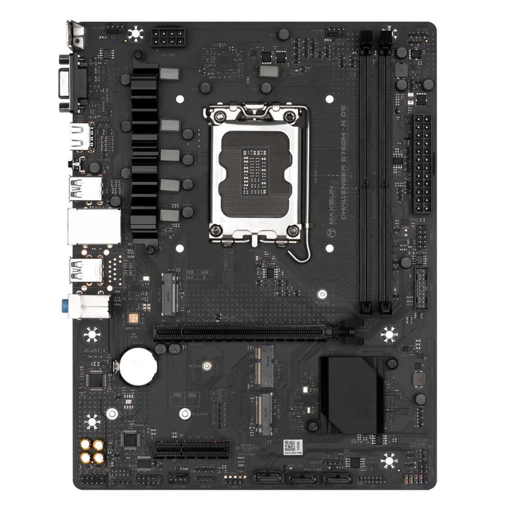 Материнская плата Maxsun Challenger B760M-N D5, LGA 1700, Intel B760, 2xDDR5, 3xSATA, 2xM.2, 1xPCIe