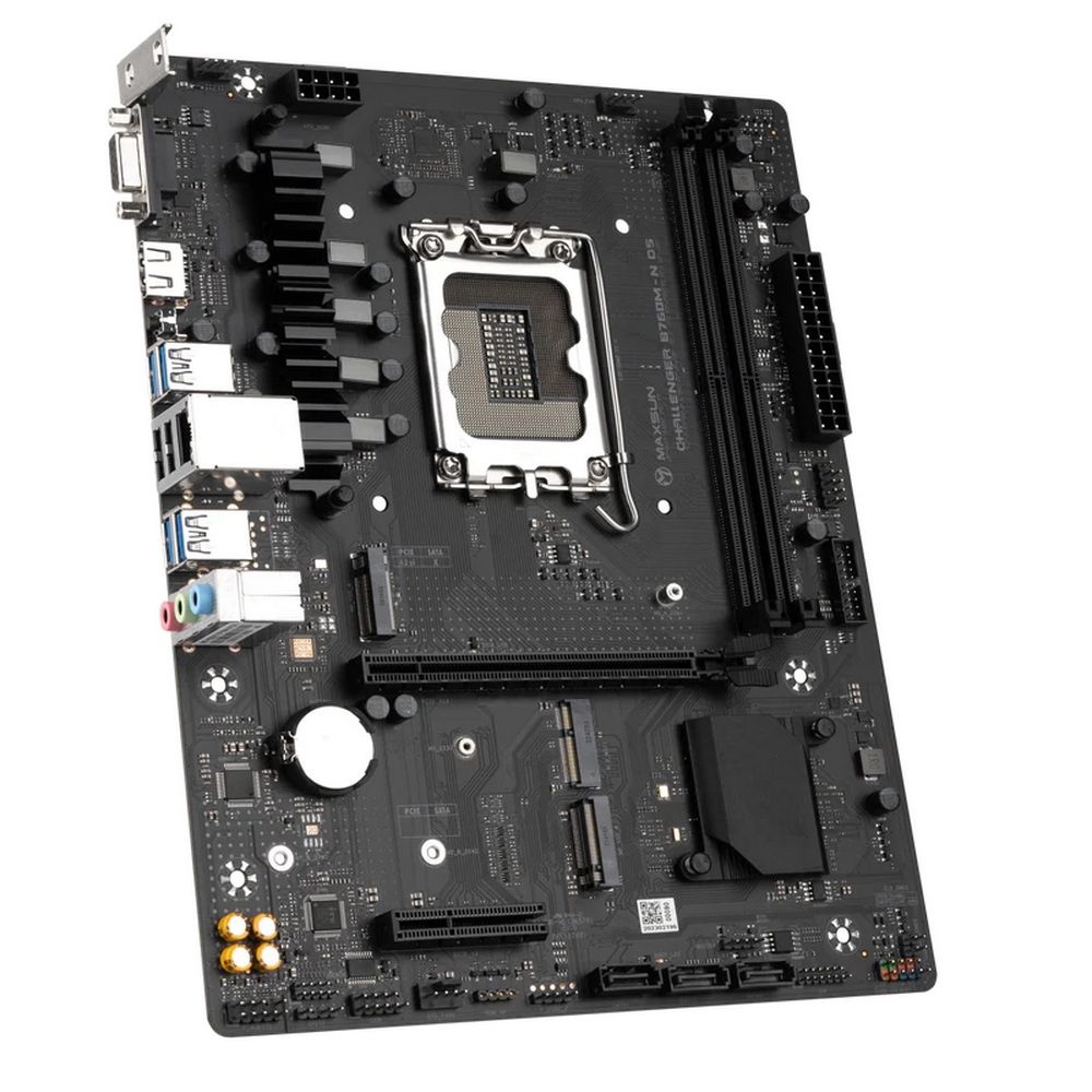 Материнская плата Maxsun Challenger B760M-N D5, LGA 1700, Intel B760, 2xDDR5, 3xSATA, 2xM.2, 1xPCIe