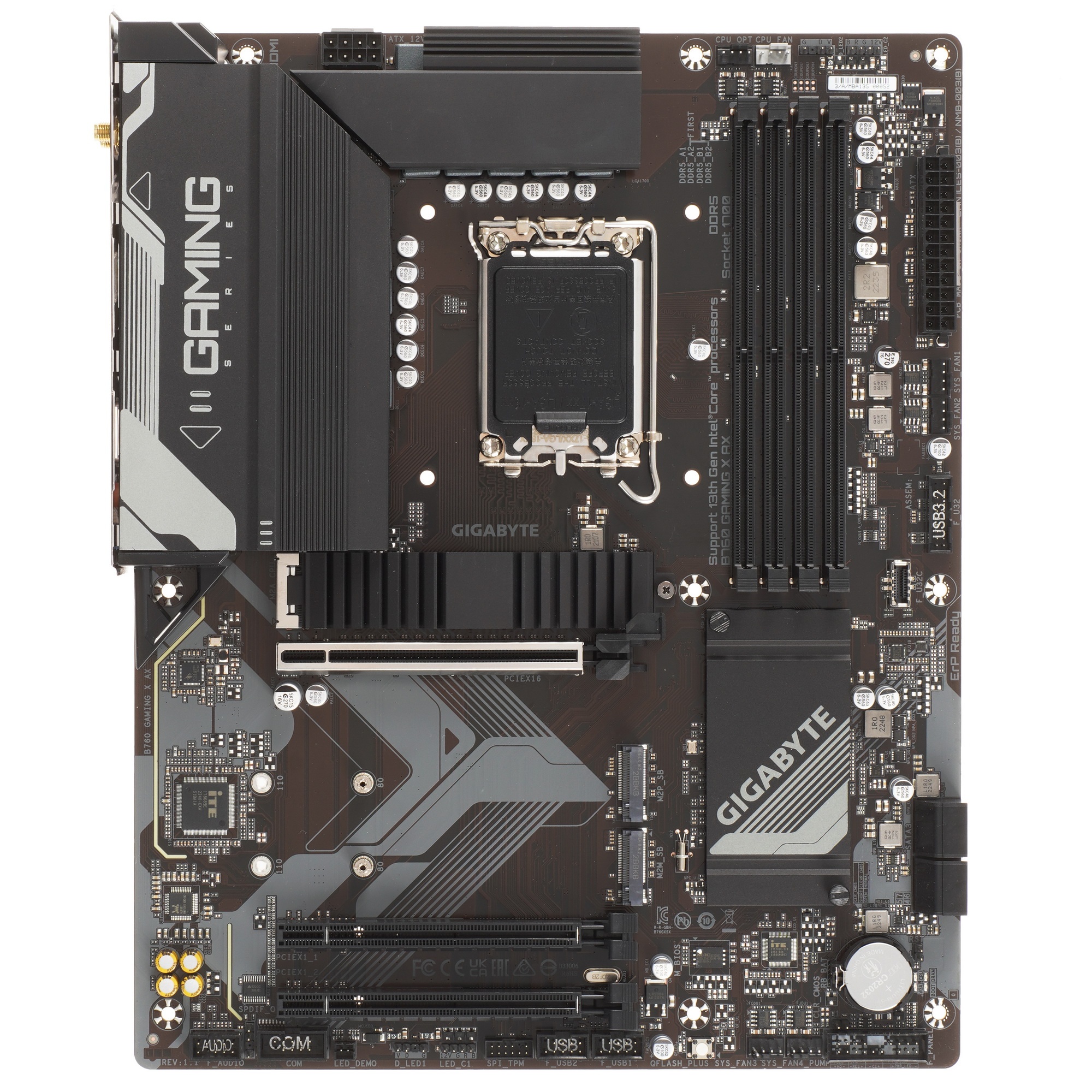 Материнская плата Gigabyte B760 GAMING X AX, LGA 1700, Intel B760, 4xDDR5, 4xSATA, 3xM.2, 1xPCI-E 4.