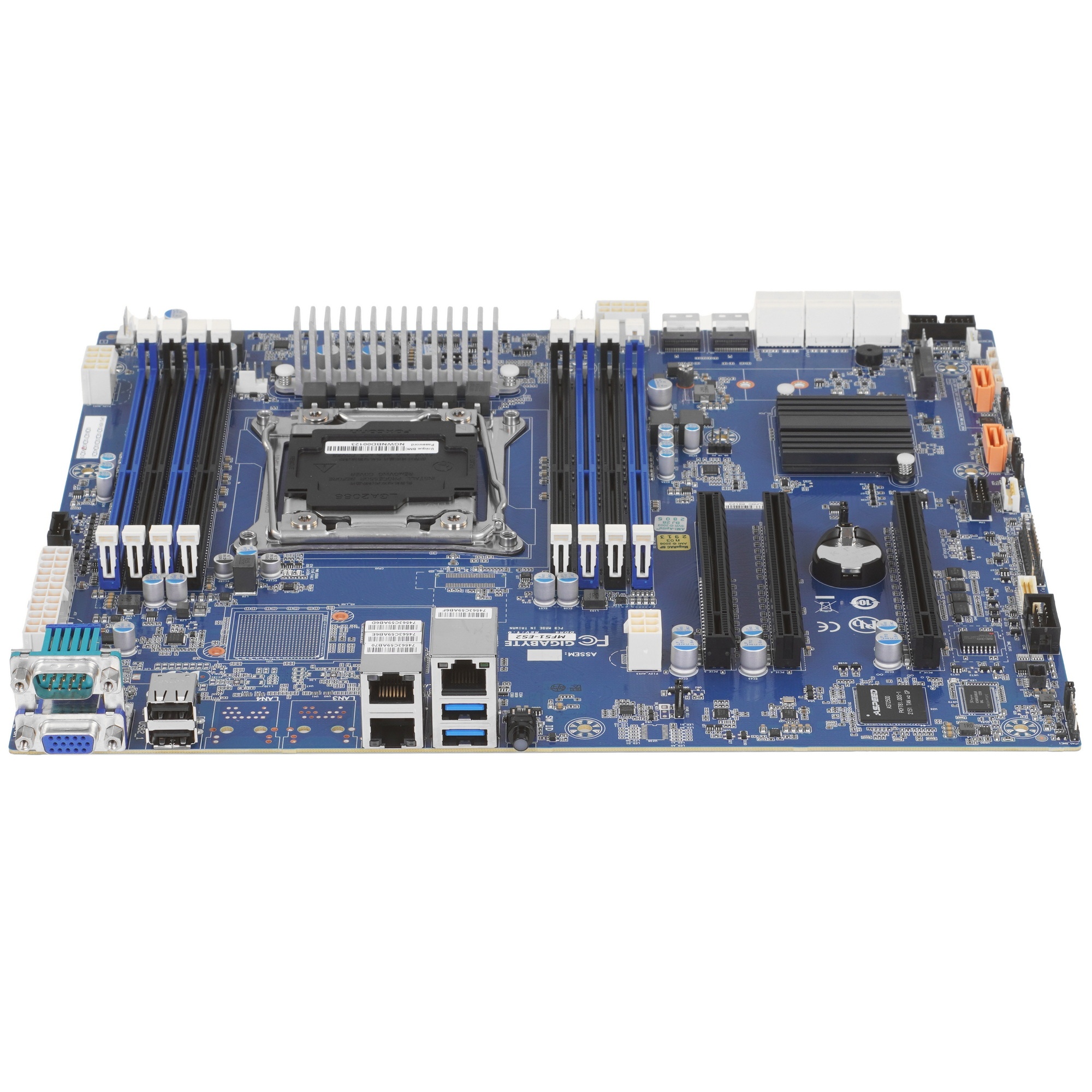 Серверная материнская плата Gigabyte MF51-ES2, LGA 2066, Intel C422, 8xDDR4 ECC, 8xSATA, 1xM.2, 3xPC