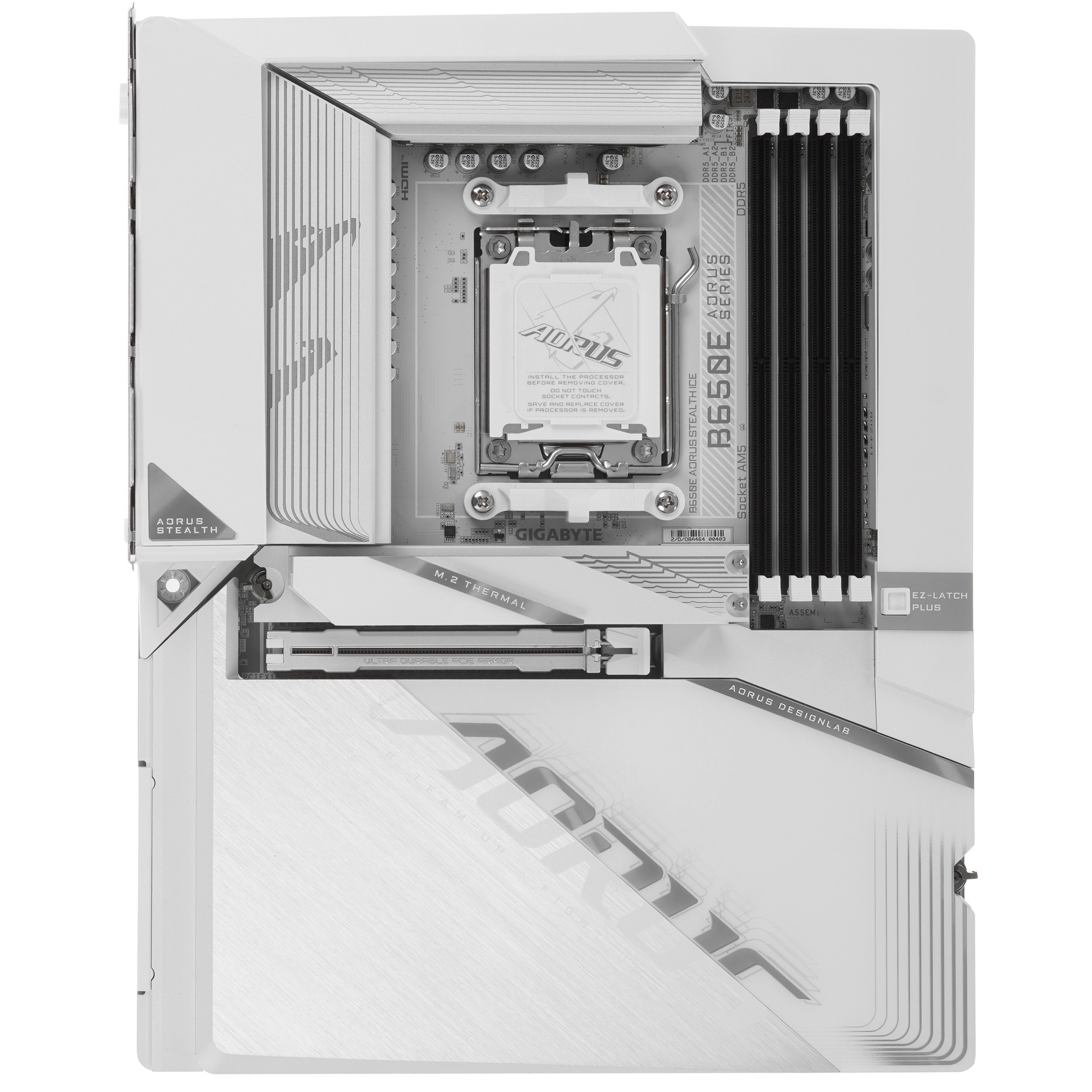 Материнская плата Gigabyte B650E AORUS STEALTH ICE, AM5, AMD B650, 4xDDR5, 4xSATA, 3xM.2, 1xPCI-E 5.