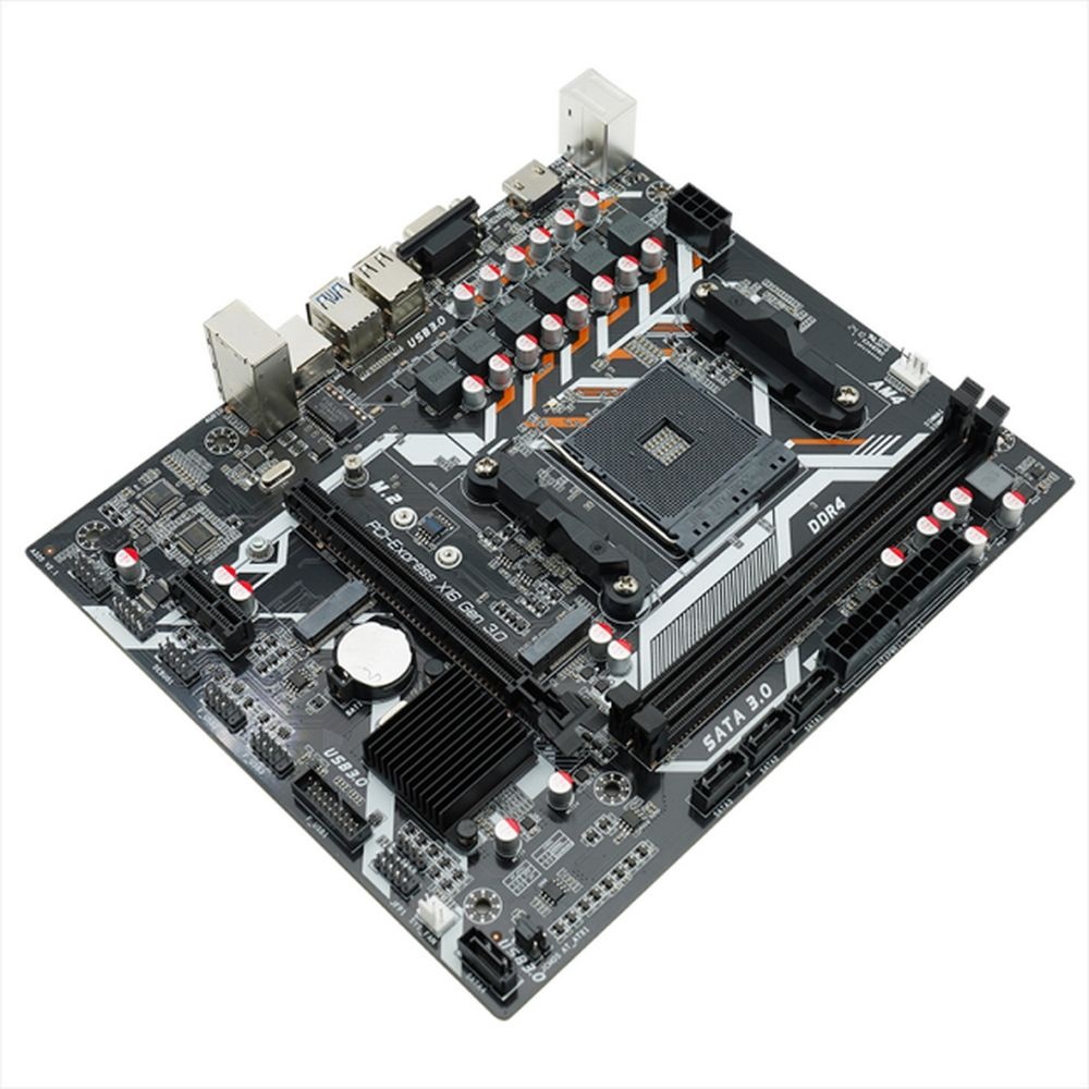 Материнская плата AFOX A320D4-MA5-V2, Socket AM4, AMD A320, 2xDDR4, 4xSATA, 1xM.2, 1xPCIe 3.0 x16, 1