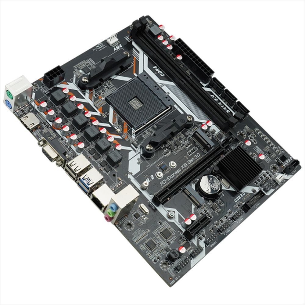 Материнская плата AFOX A320D4-MA5-V2, Socket AM4, AMD A320, 2xDDR4, 4xSATA, 1xM.2, 1xPCIe 3.0 x16, 1