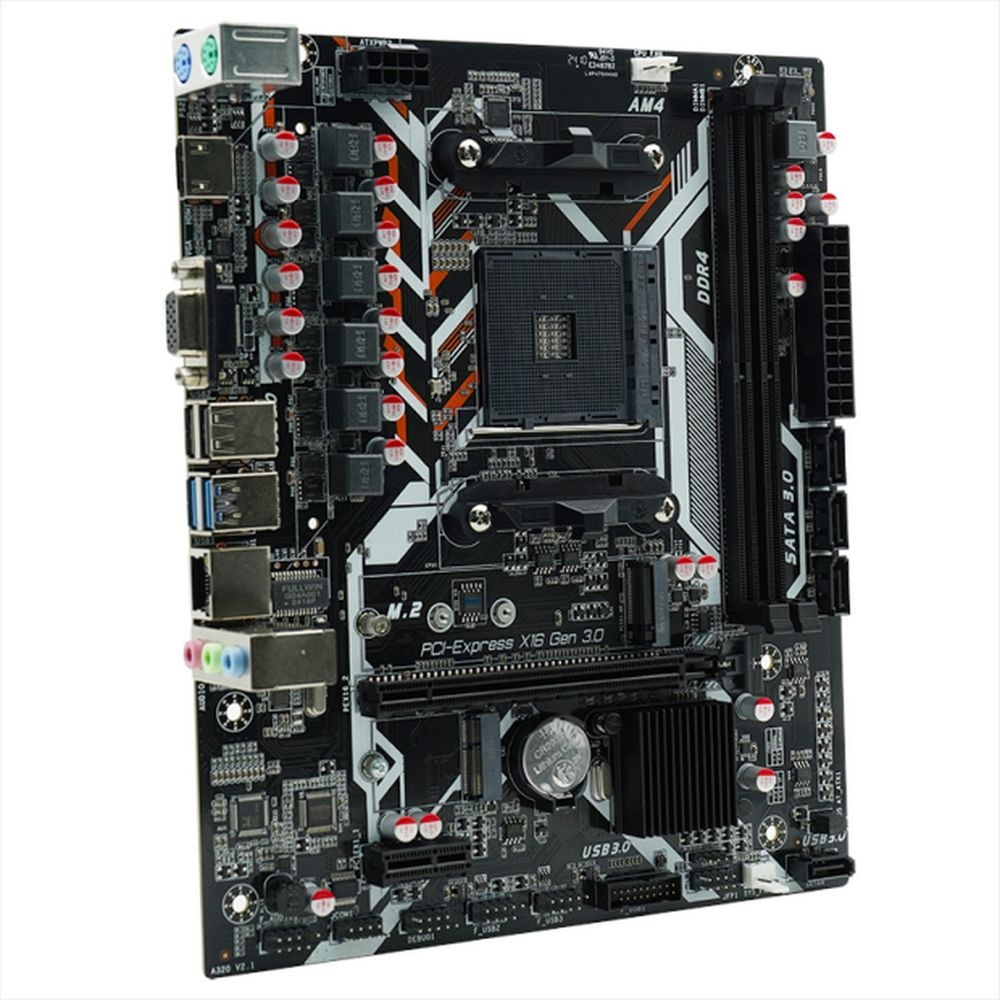Материнская плата AFOX A320D4-MA5-V2, Socket AM4, AMD A320, 2xDDR4, 4xSATA, 1xM.2, 1xPCIe 3.0 x16, 1
