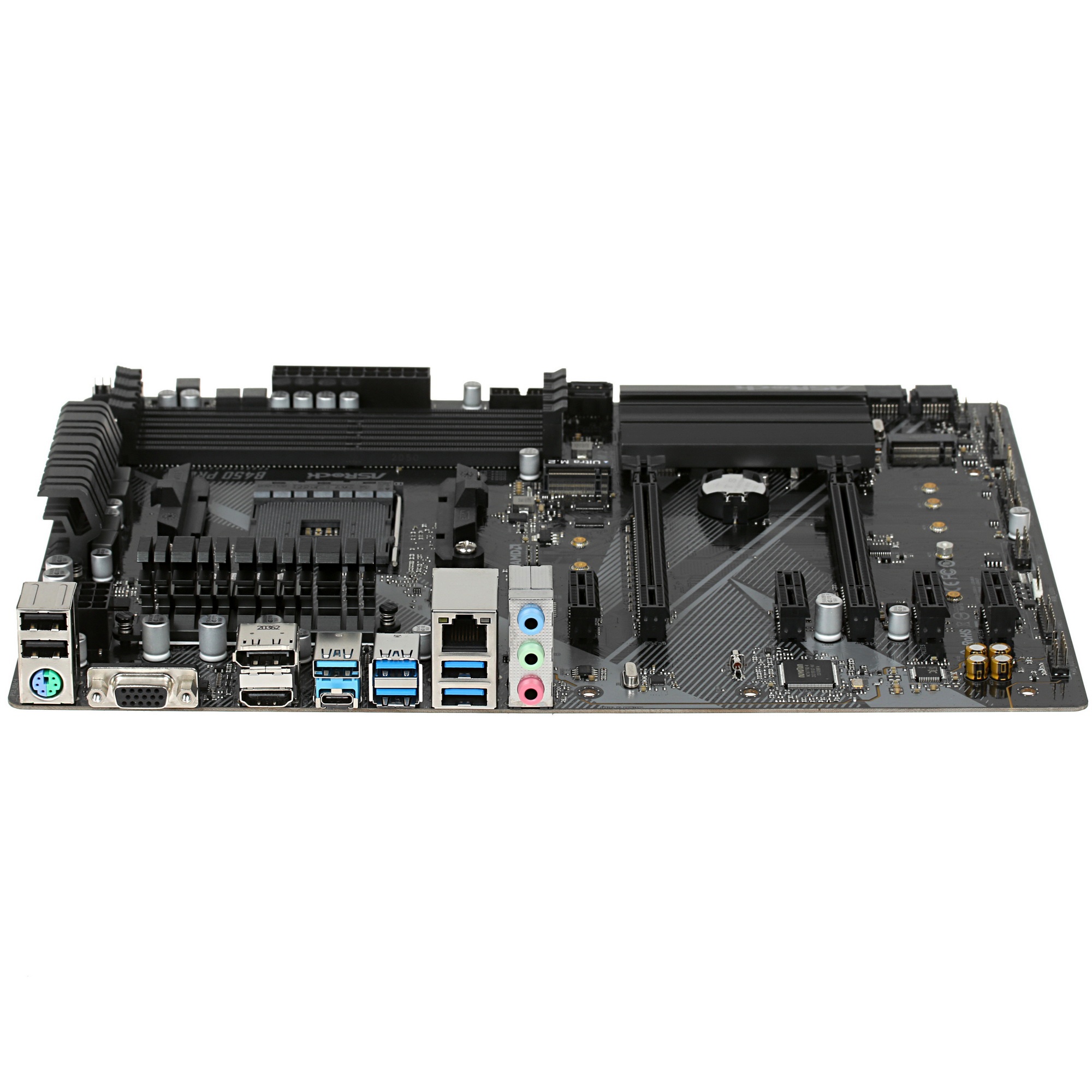 Материнская плата ASRock B450 Pro4 R2.0, AM4, AMD B450, 4xDDR4, 6xSATA, 2xM.2, 1xPCIe 3.0 x4, 1xPCIe
