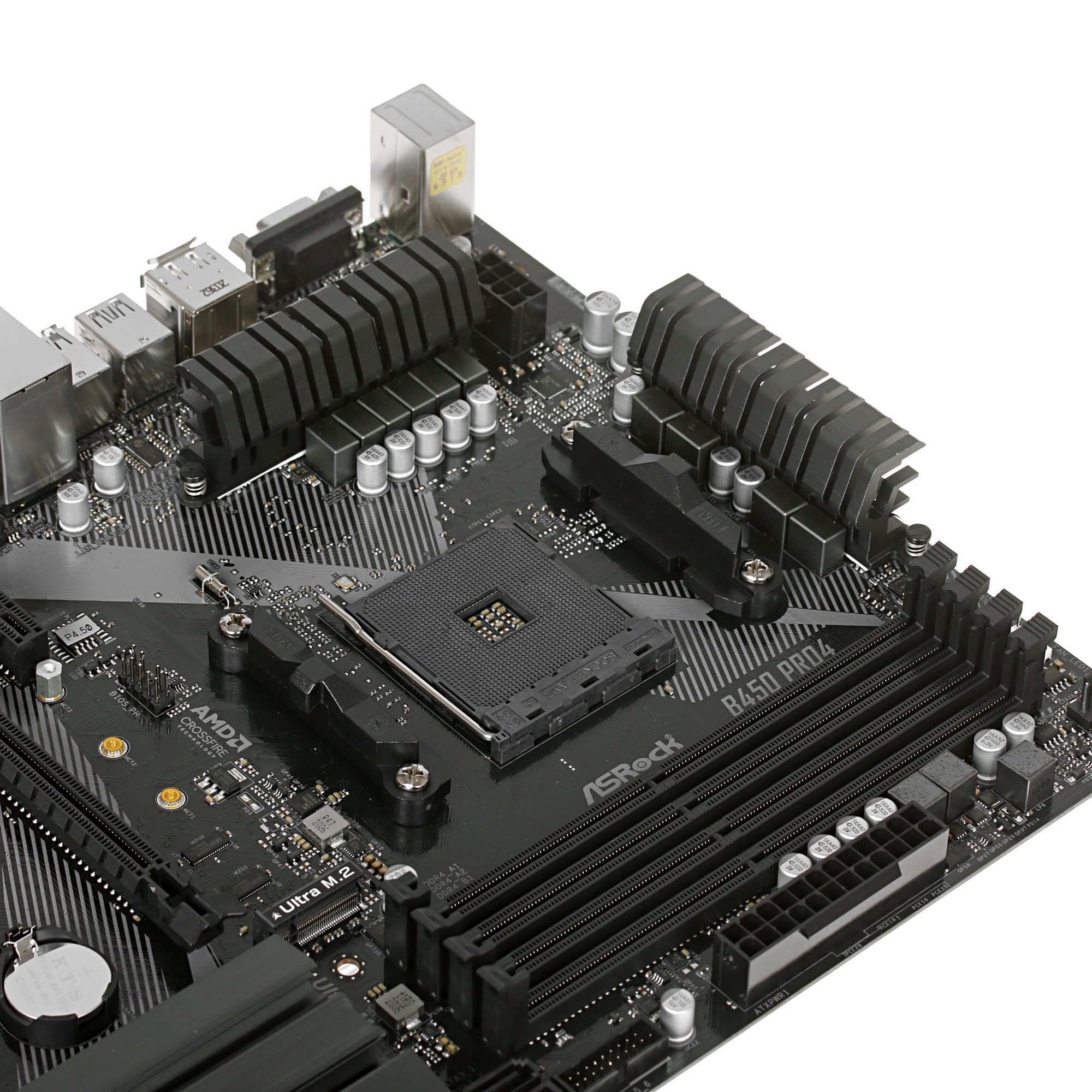 Материнская плата ASRock B450 Pro4 R2.0, AM4, AMD B450, 4xDDR4, 6xSATA, 2xM.2, 1xPCIe 3.0 x4, 1xPCIe