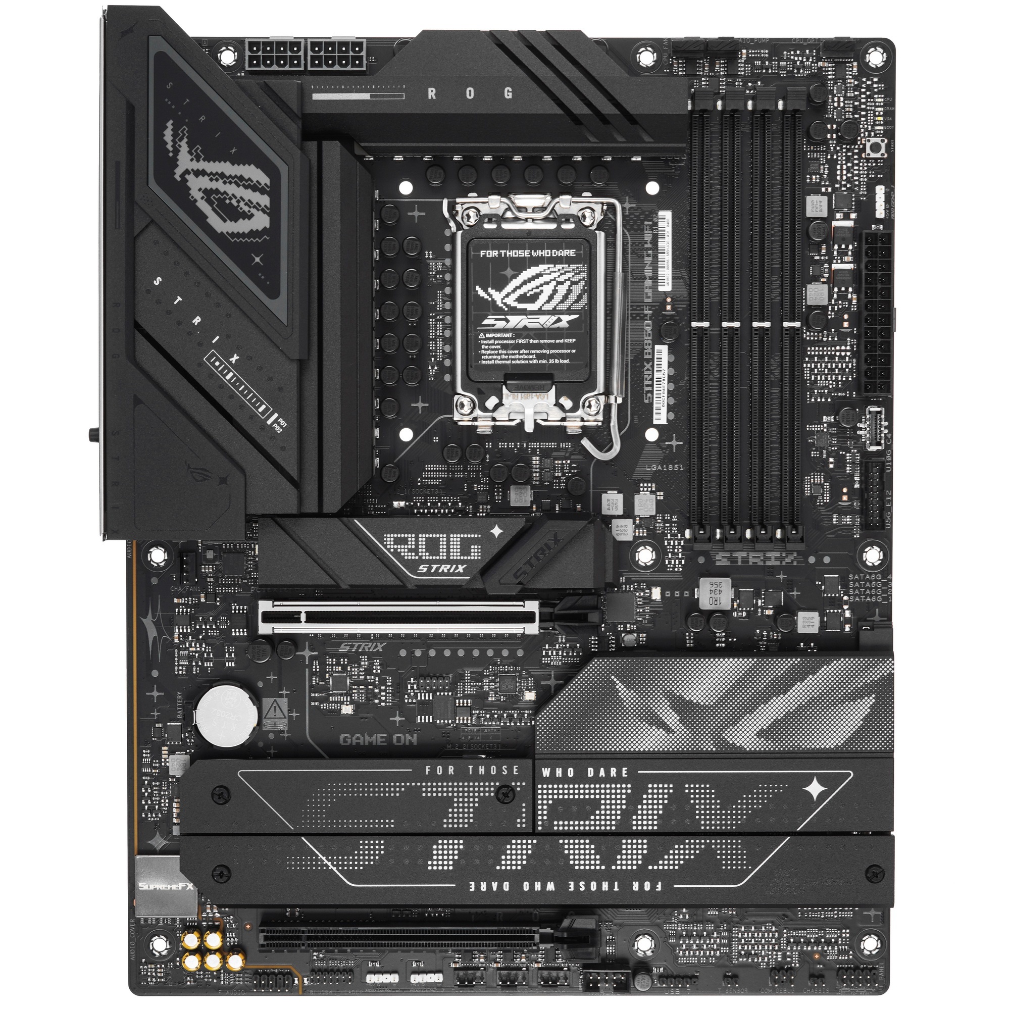Материнская плата ASUS ROG STRIX B860-F GAMING WIFI, LGA 1851, Intel B860, 4xDDR5, 4xSATA, 4xM.2, 1x