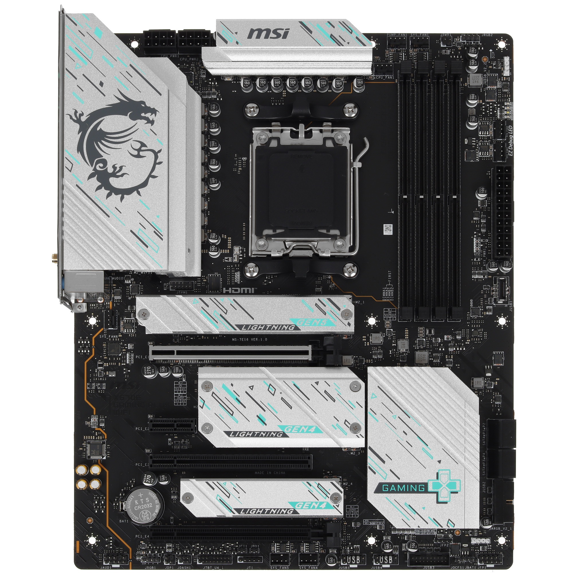 Материнская плата MSI X670E GAMING PLUS, AM5, AMD X670, 4xDDR5, 4xSATA, 4xM.2, 1xPCI-E 5.0 x16, 1xPC