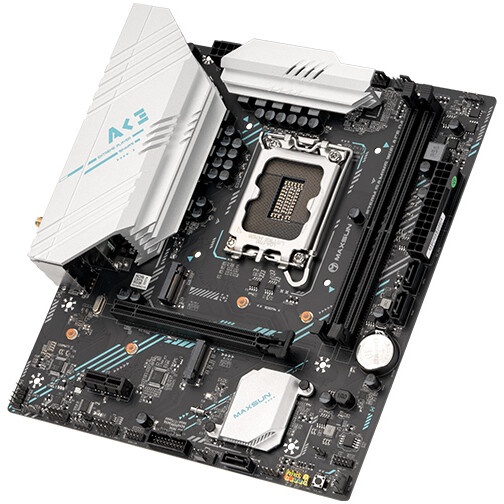 Материнская плата Maxsun B760M GAMING WIFI ACE D4, LGA 1700, Intel B760, 2xDDR4, 3xSATA, 2xM.2, 1xPC