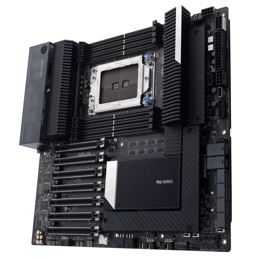 Материнская плата ASUS Pro WS WRX80E-SAGE SE WIFI II, sWRX8, AMD WRX80, 8xDDR4, 8xSATA, 3xM.2, 7xPCI