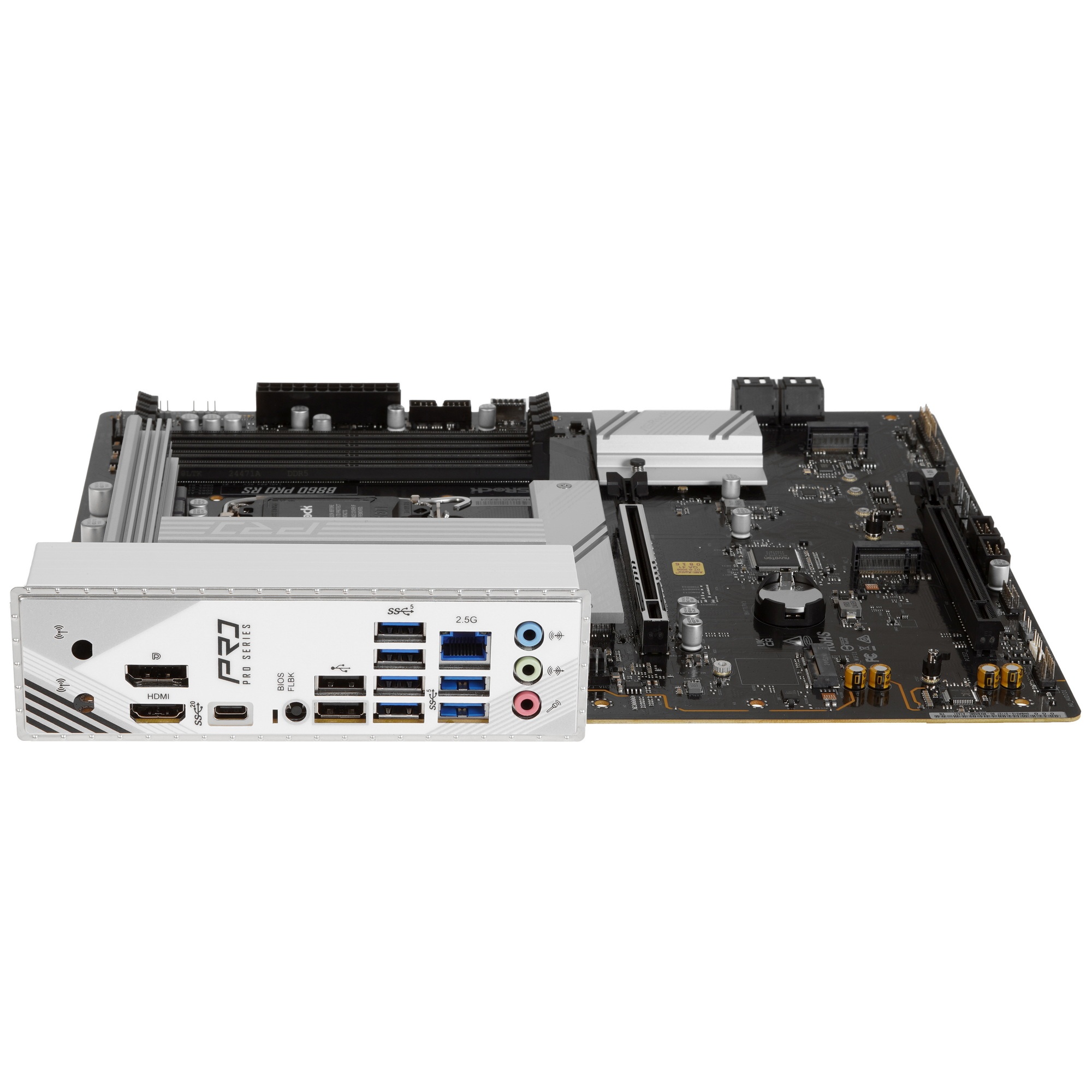 Материнская плата ASRock B860 Pro RS, LGA 1851, Intel B860, 4xDDR5, 4xSATA, 3xM.2, 1xPCIe 5.0 x16, 1