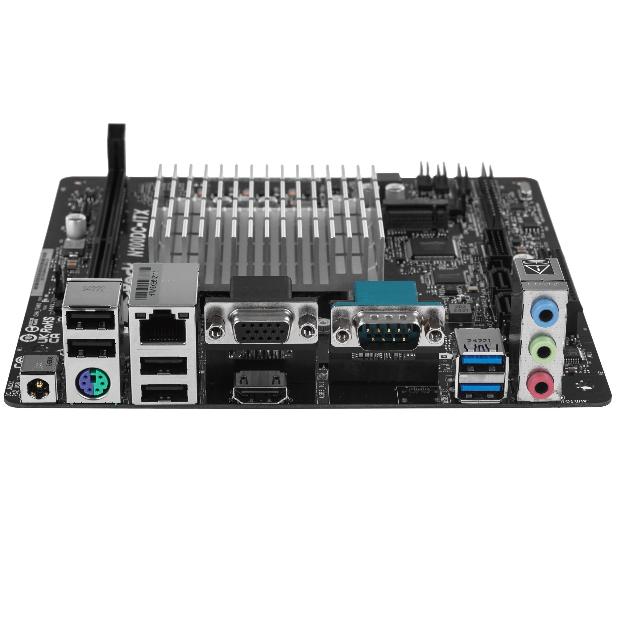 Материнская плата ASRock N100DC-ITX, BGA1264, Intel SoC, 1xDDR4, 2xSATA, 1xM.2, 1xPCIe 3.0 x4, 1xHDM