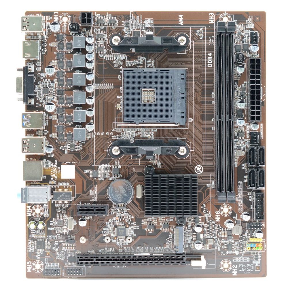 Материнская плата AFOX B450D4-MA-V4, AM4, AMD B450, 2xDDR4, 4xSATA, 1xM.2, 1xPCIe 3.0 x16, 2xPCIe x1