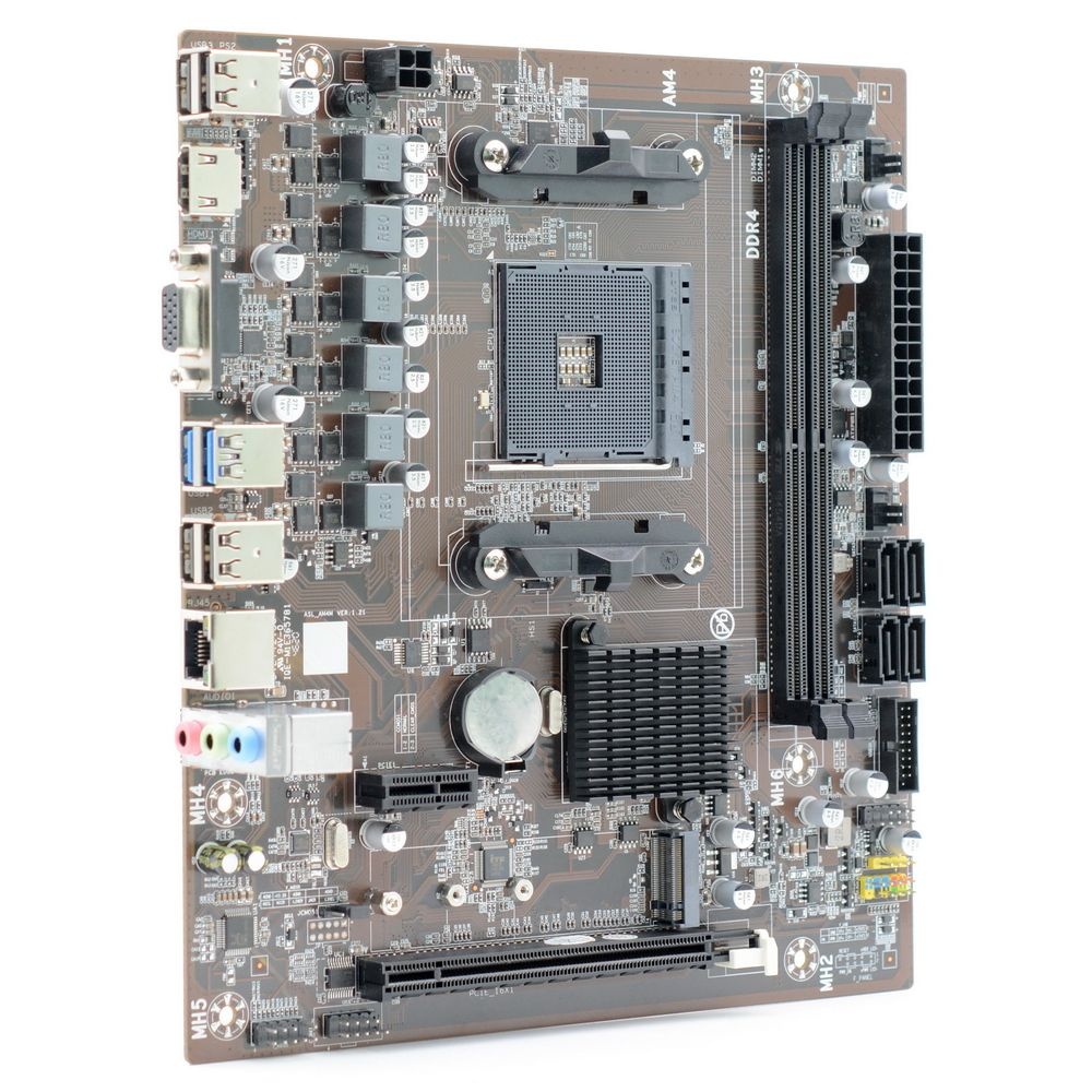 Материнская плата AFOX B450D4-MA-V4, AM4, AMD B450, 2xDDR4, 4xSATA, 1xM.2, 1xPCIe 3.0 x16, 2xPCIe x1